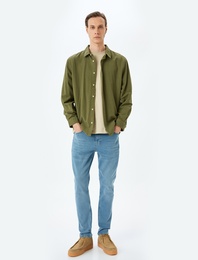 Normal Bel Skinny Fit Kot Pantolon - Michael Jean