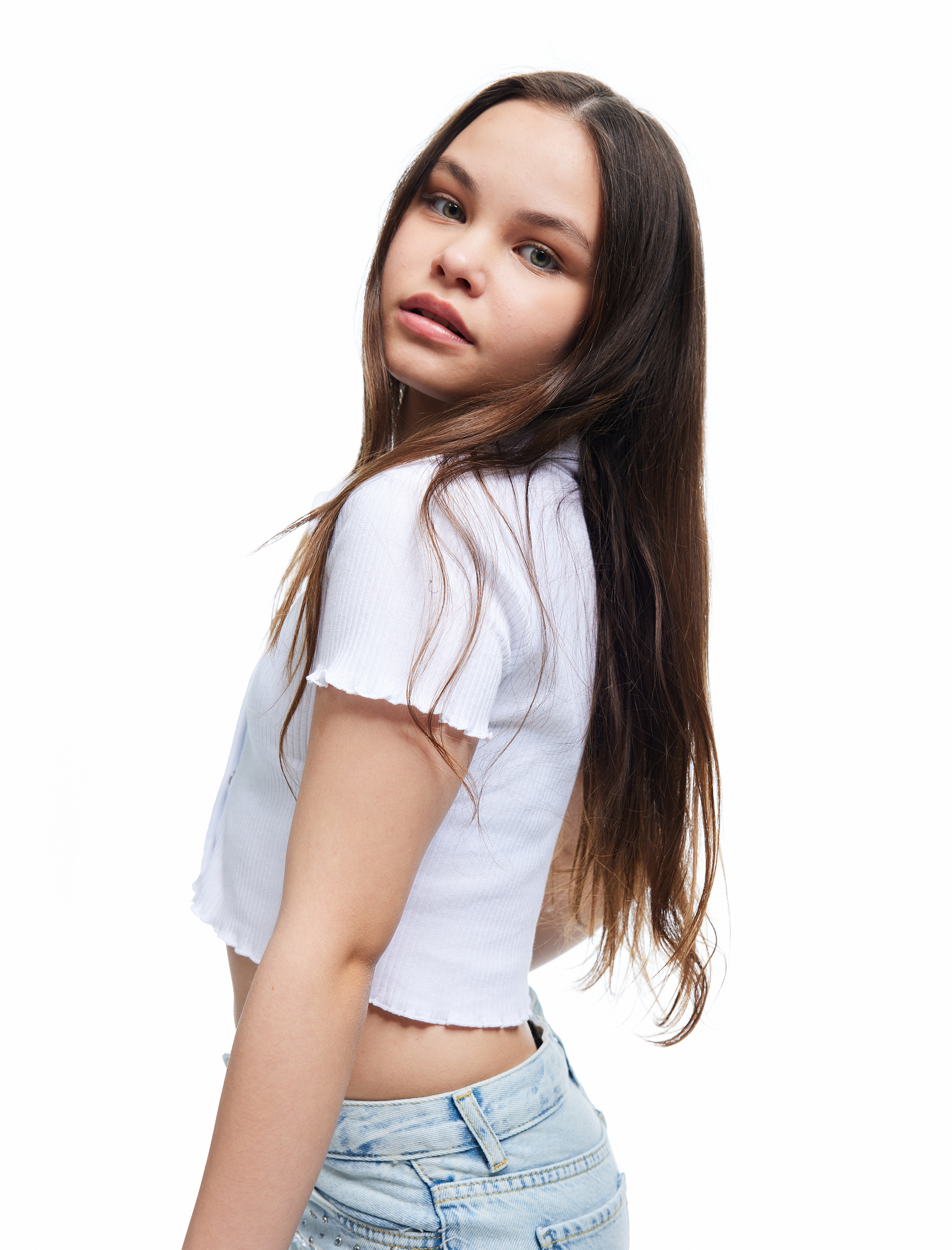  Kız Çocuk Düğmeli Kısa Kollu Basic Polo Yaka Pamuklu Tişört