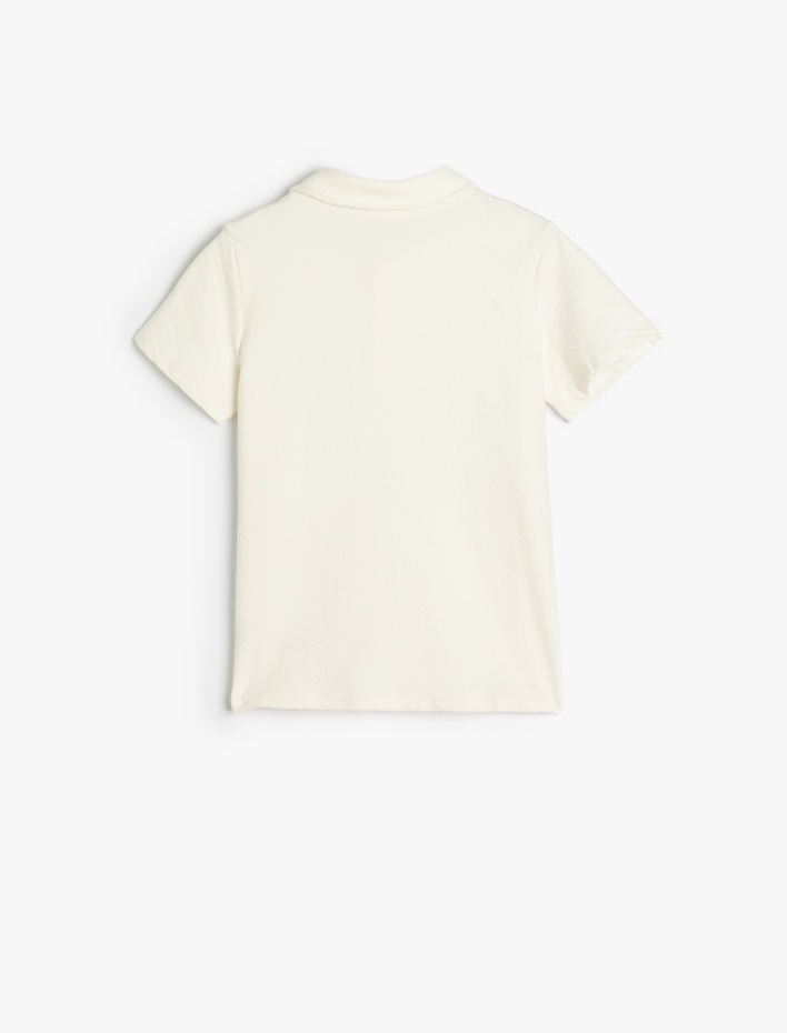 Erkek Çocuk Kısa Kollu Viskon Karışımlı Basic Polo Yaka Tişört