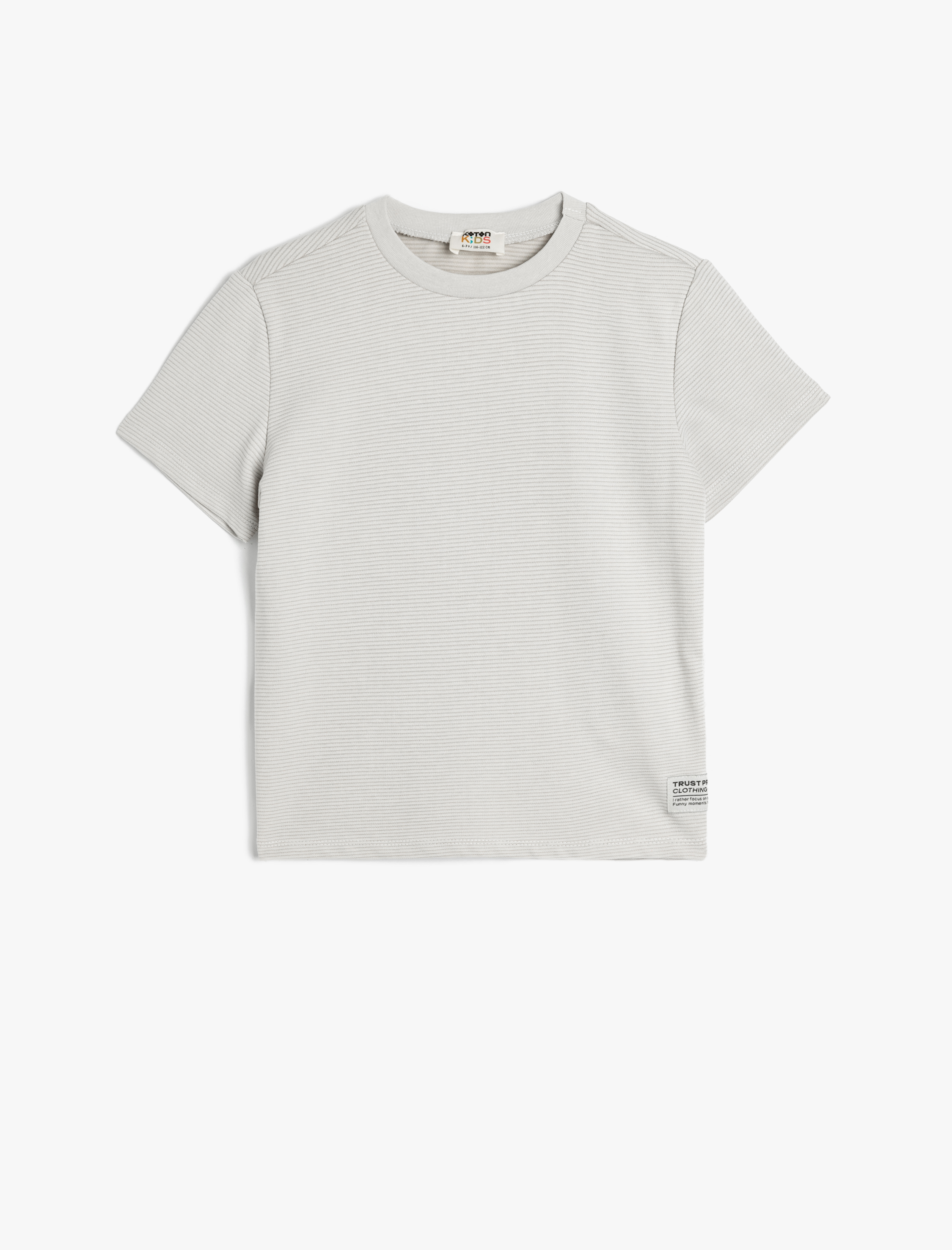  Erkek Çocuk Pamuklu Kısa Kollu Bisiklet Yaka Oversize Basic Tişört