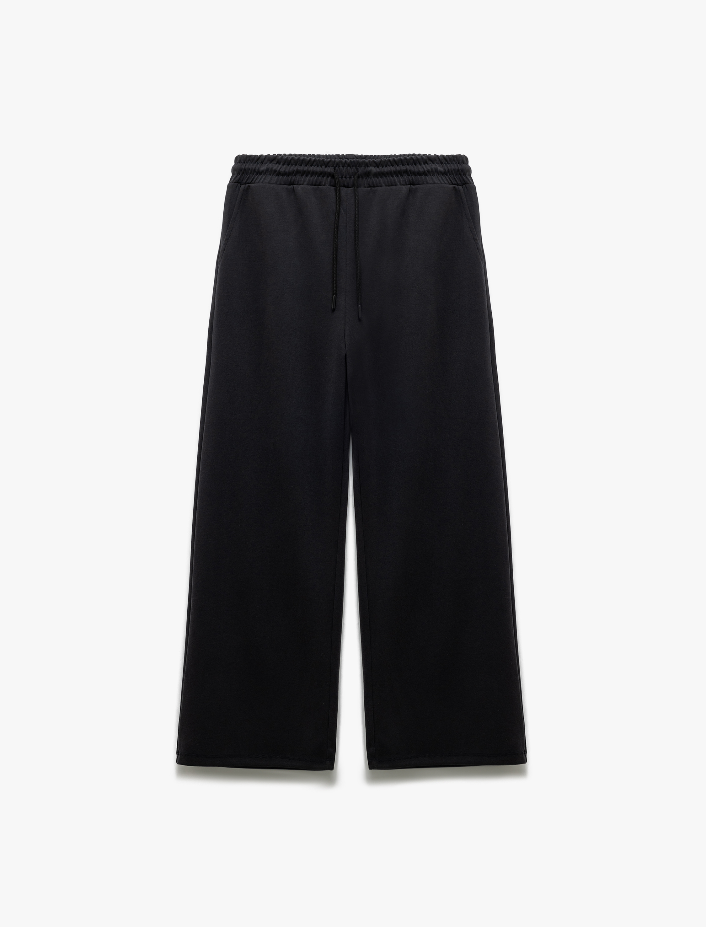   Beli Bağlamalı Cepli Modal Geniş Paça Eşofman Altı