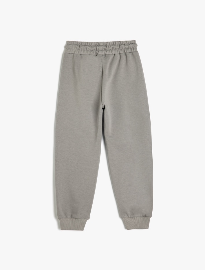 Erkek Çocuk Pamuklu Fermuar Detaylı Jogger Eşofman Altı