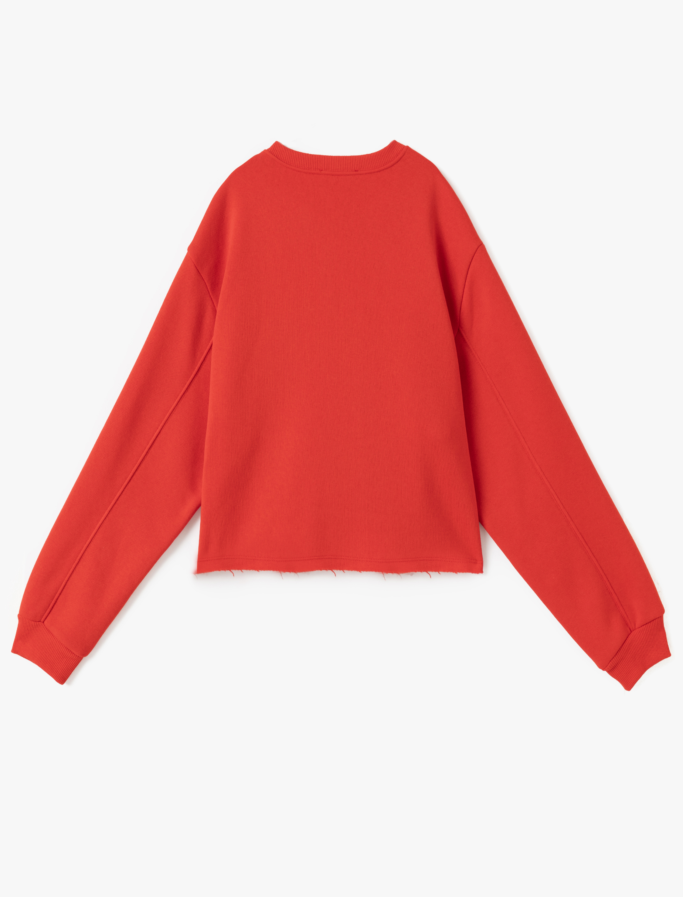   Şardonlu Kolej Baskılı Bisiklet Yaka Crop Sweatshirt