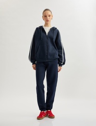 Şardonlu Beli Lastikli Cep Detaylı Jogger Eşofman Altı