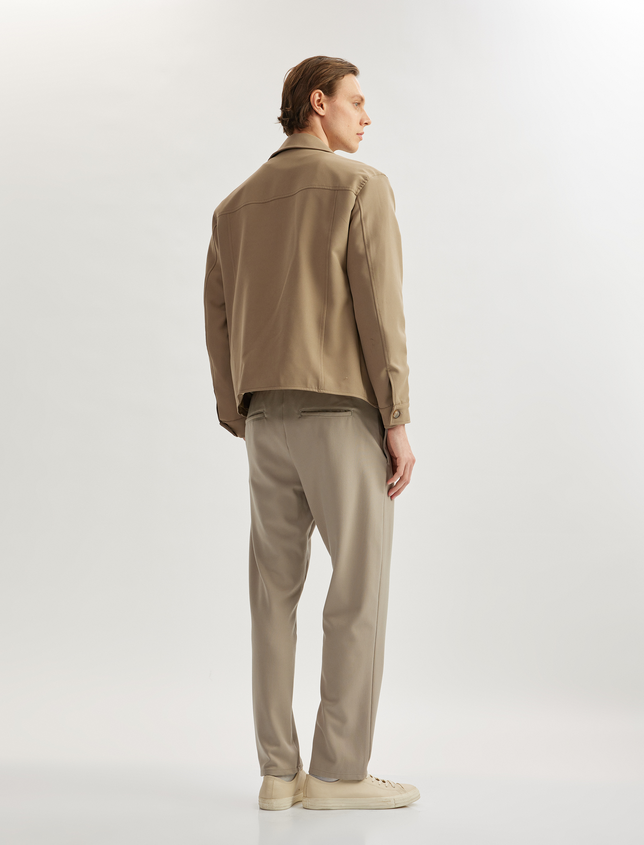   Viskon Karışımlı Cep Detaylı Beli Bağcıklı Pantolon