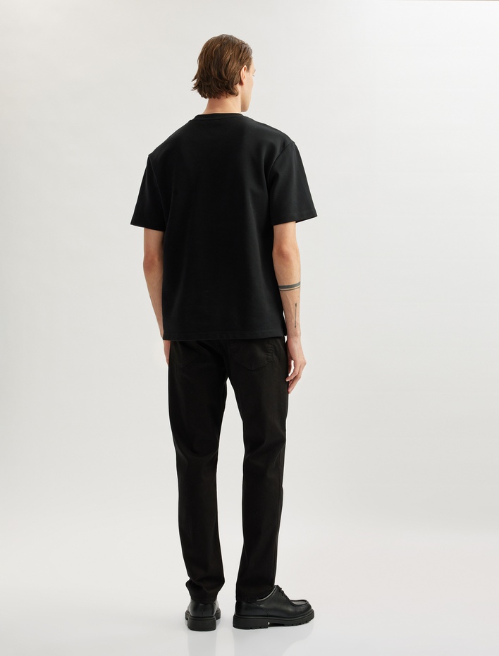  Düğmeli Pamuklu Slim Straight Fit Jean Pantolon - Chadwick Jean