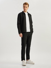 Beli Bağcıklı Cep Detaylı Pamuk Karışımlı Pantolon