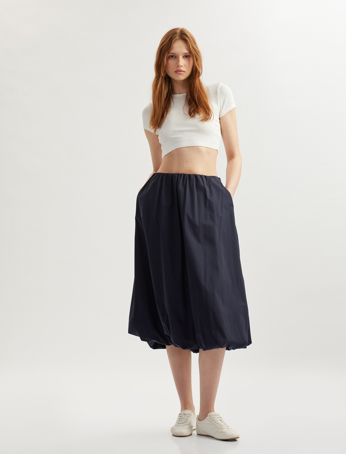  Standart Bel Pamuklu Uzun Kloş Etek