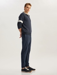 Beli Bağcıklı Cep Detaylı Pamuk Karışımlı Pantolon