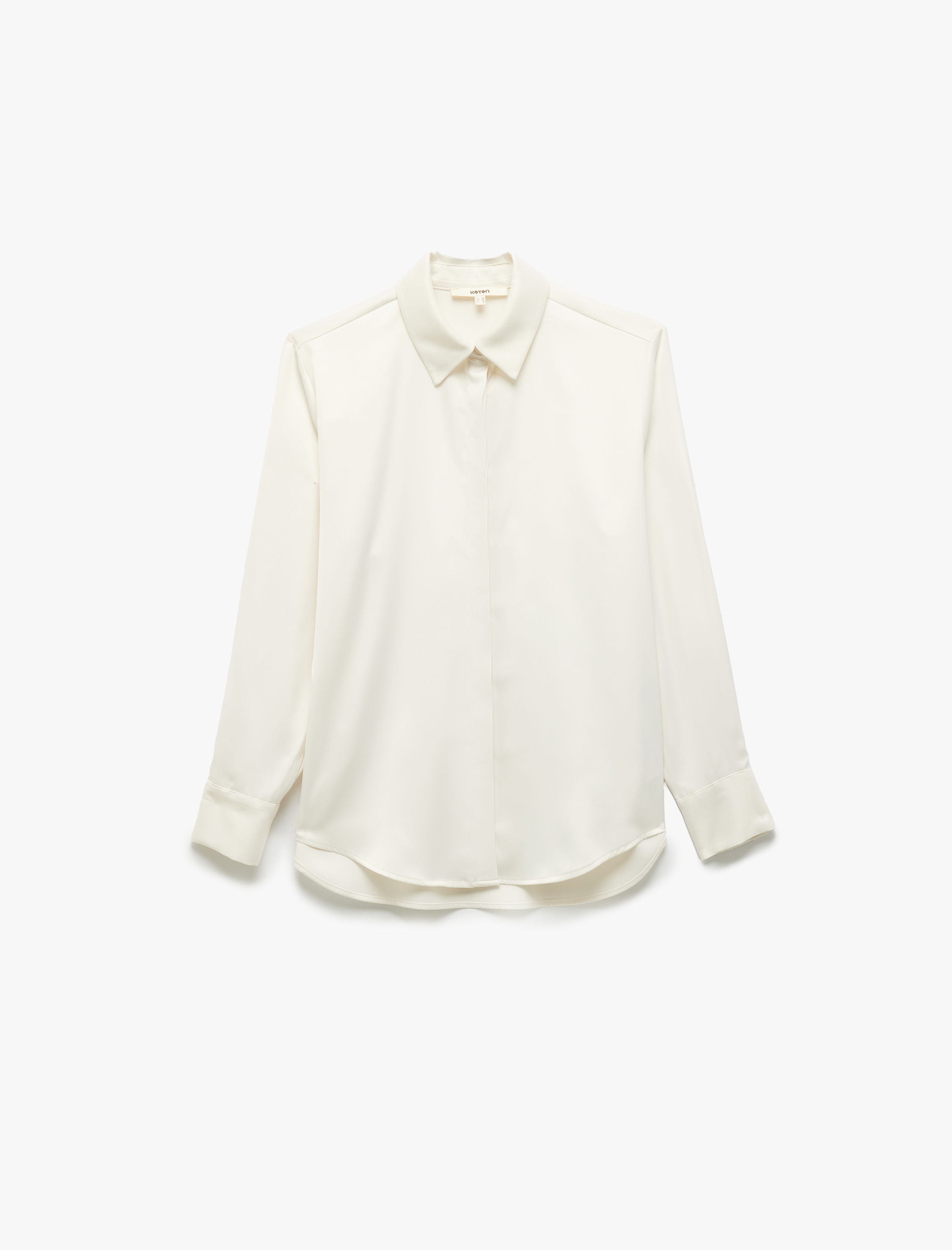   Regular Fit Klasik Yaka Uzun Kollu Saten Gömlek