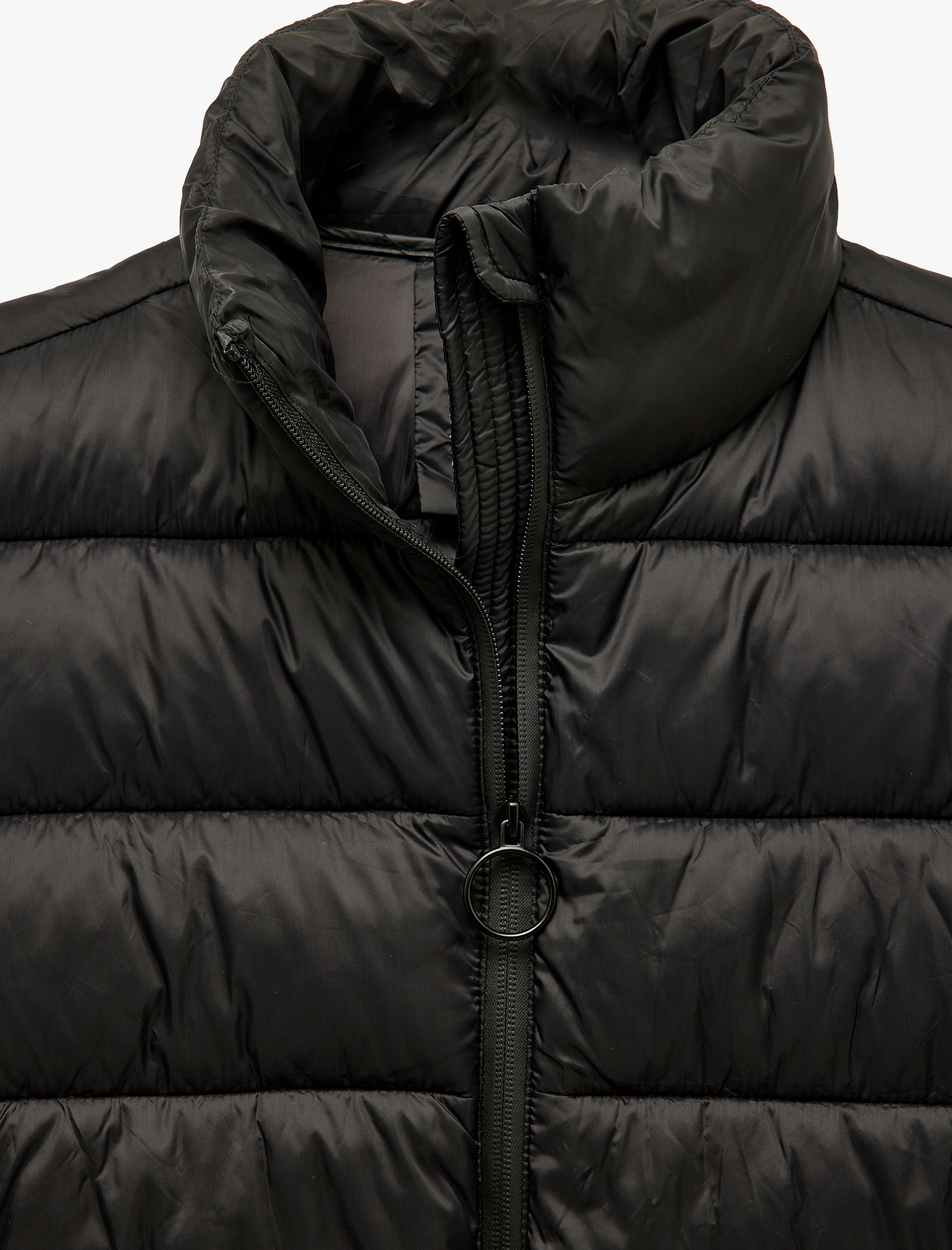   Dik Yaka Slim Fit Fermuarlı Uzun Kollu Ceket