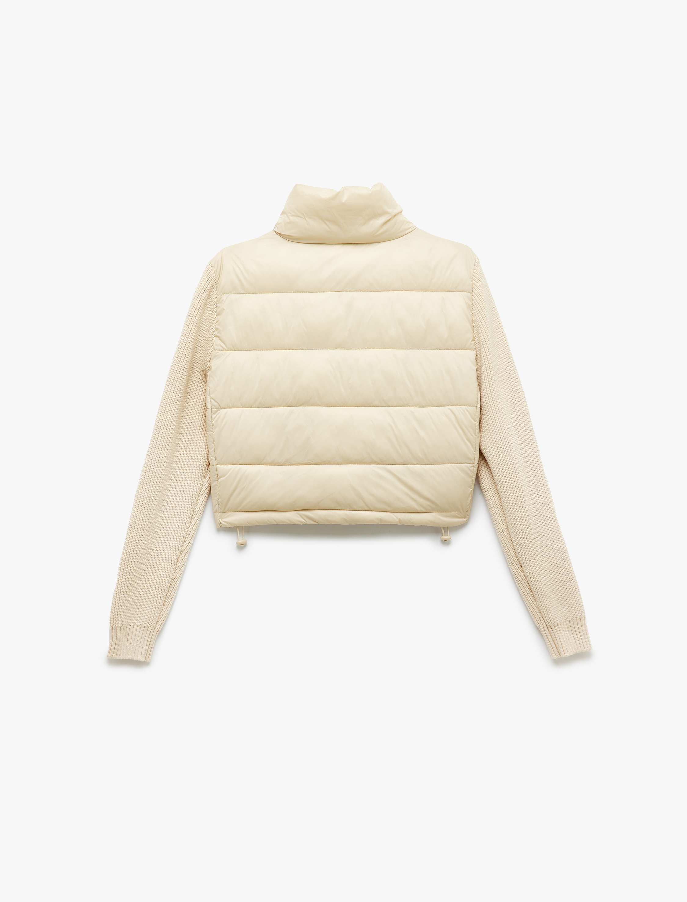   Dik Yaka Slim Fit Fermuarlı Uzun Kollu Ceket