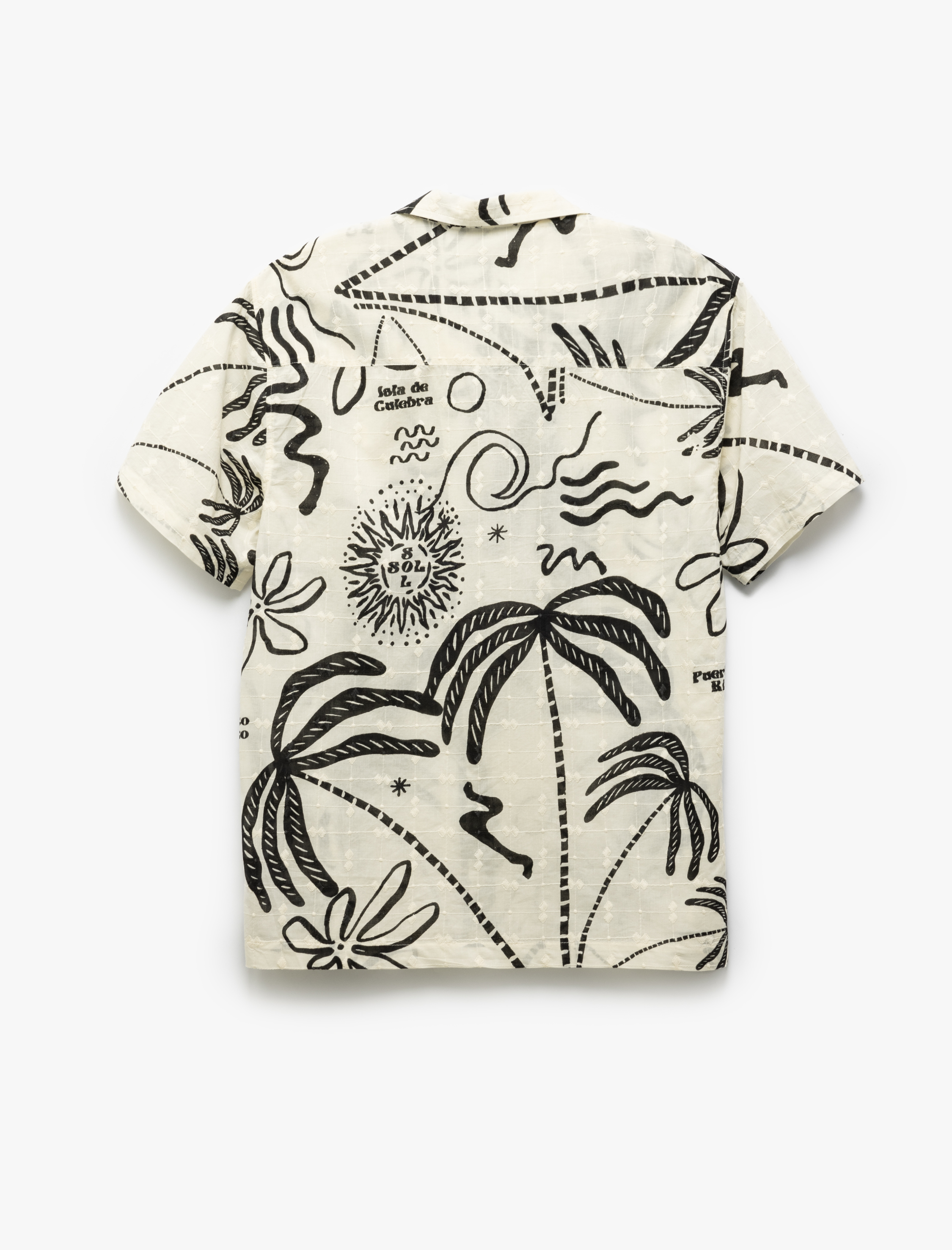   Kısa Kollu Pamuklu Nakışlı Desenli Gömlek