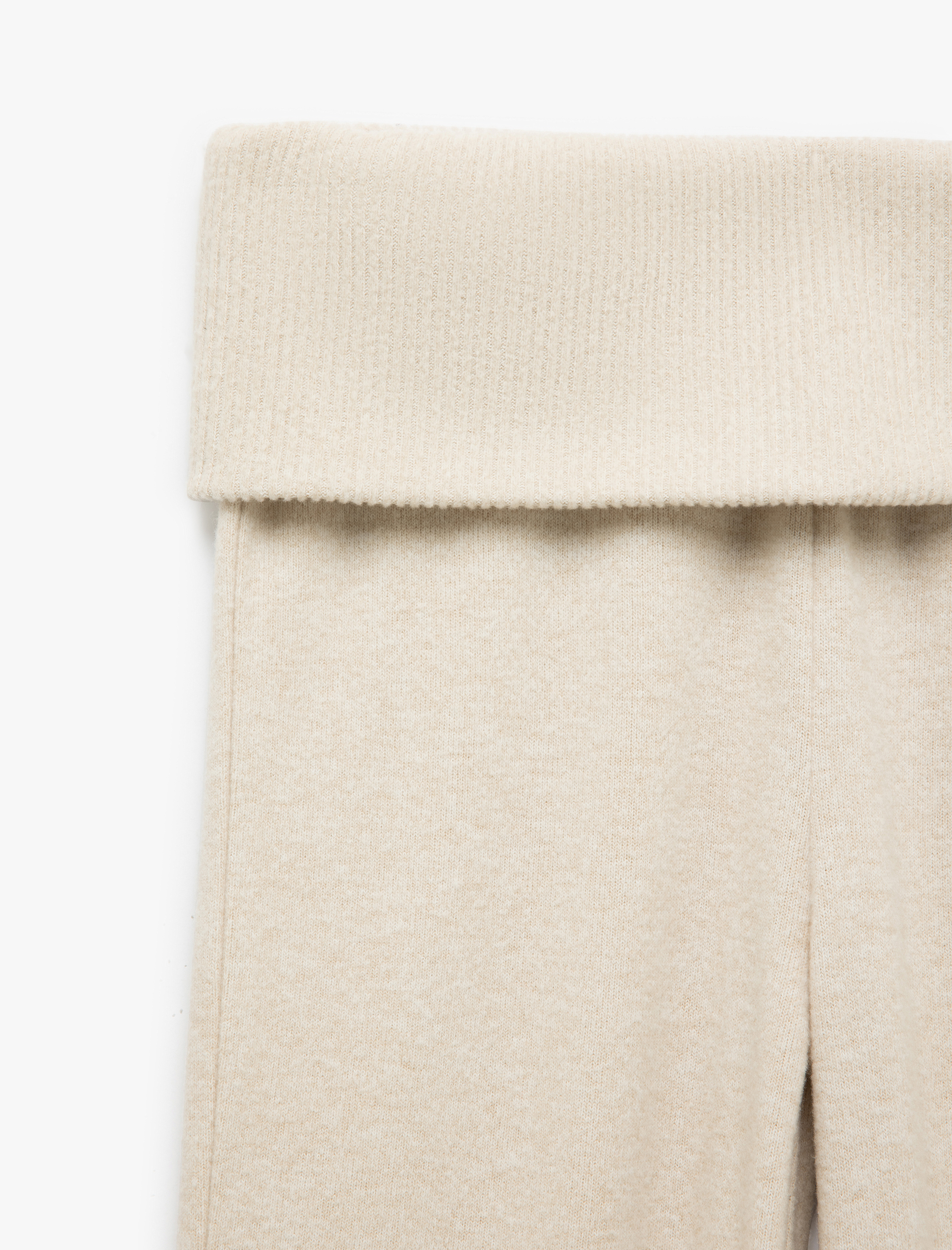   Yüksek Bel Viskon Karışımlı İspanyol Paça Tayt Pantolon