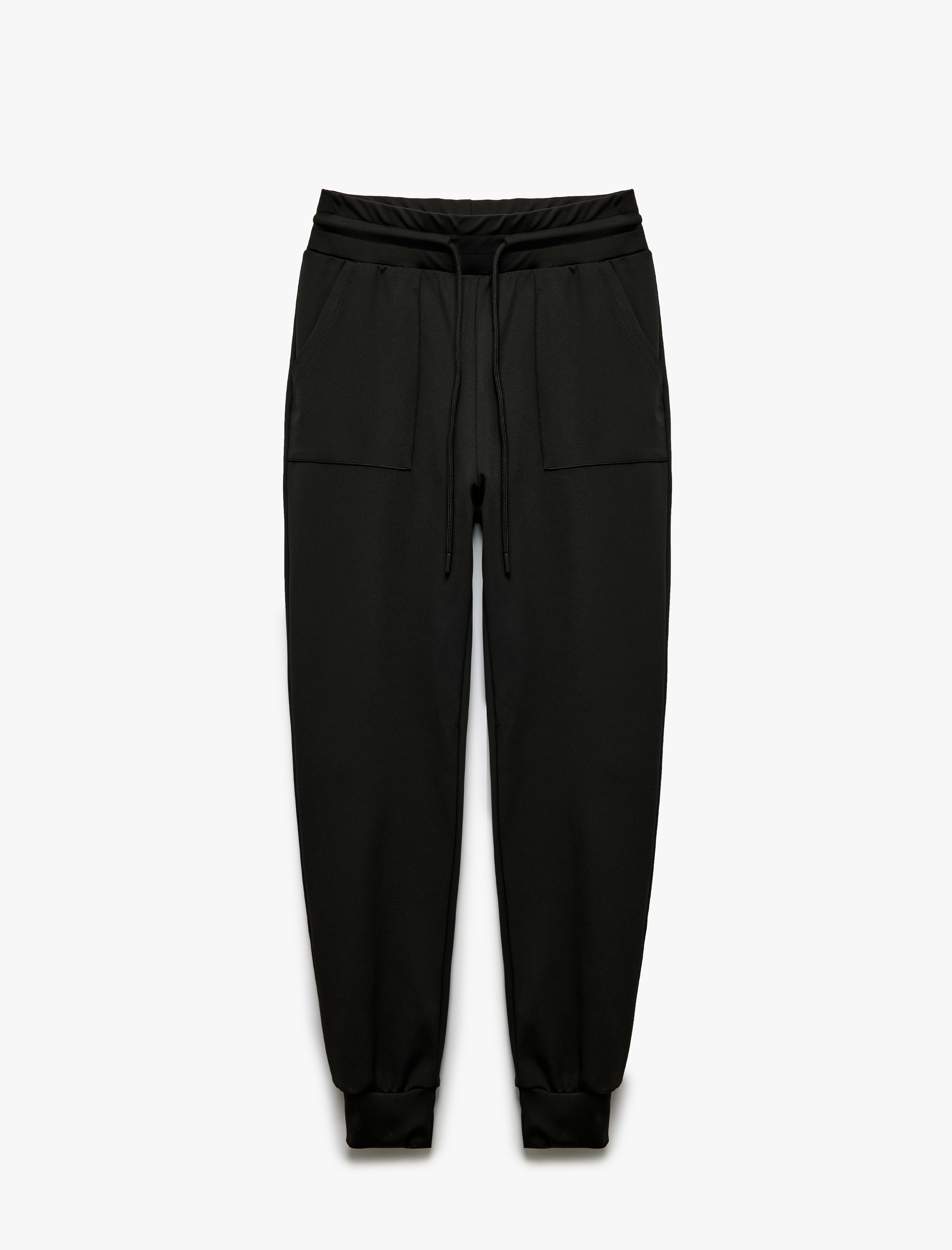   Yüksek Bel Rahat Kalıp Bağcıklı Cepli Jogger Eşofman Altı