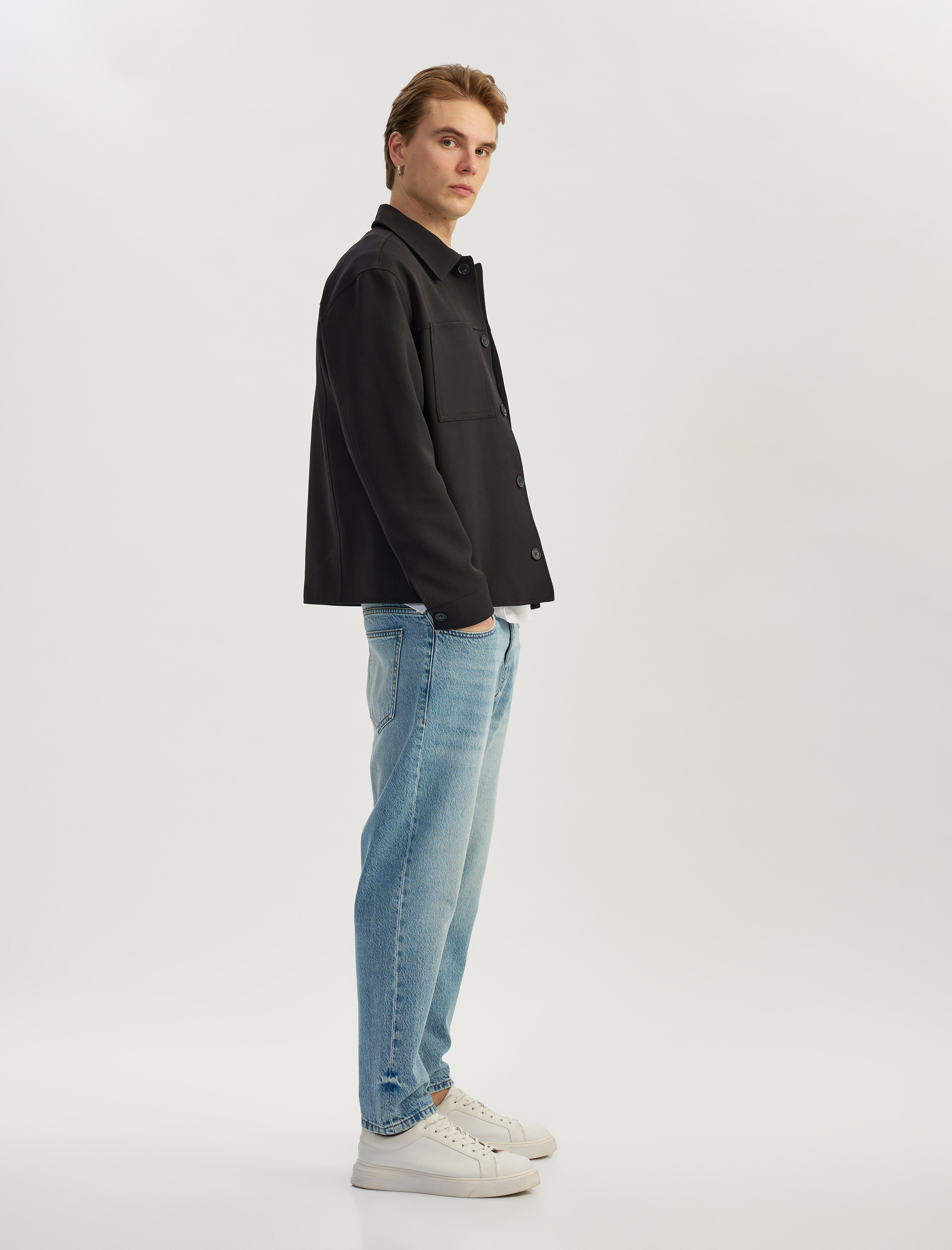   Pamuklu Normal Bel Cepli Loose Fit Jean Pantolon - Steve Jean