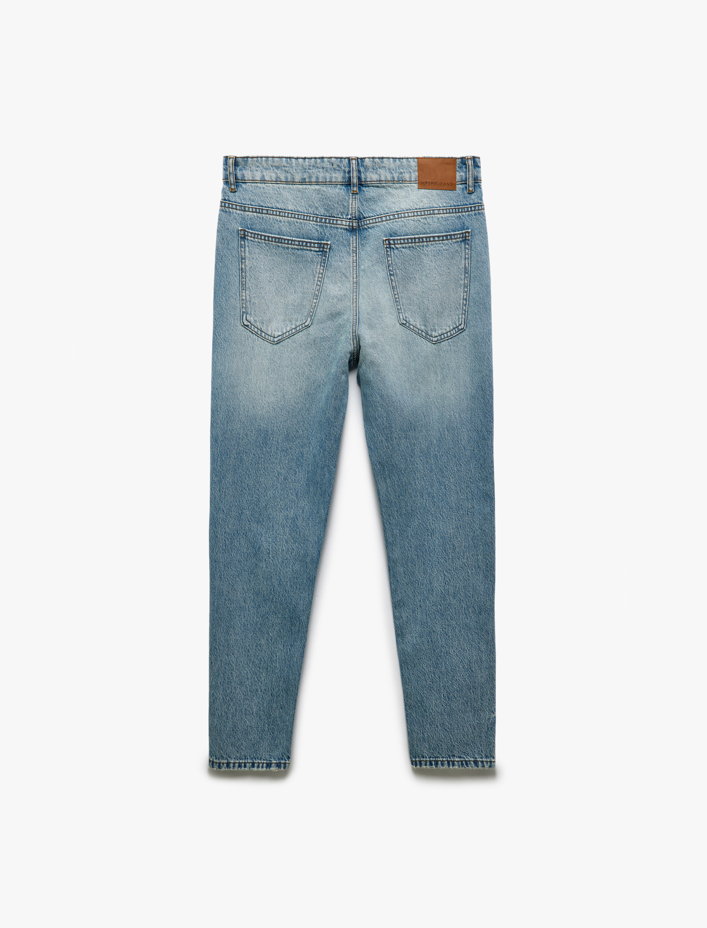   Pamuklu Normal Bel Cepli Loose Fit Jean Pantolon - Steve Jean