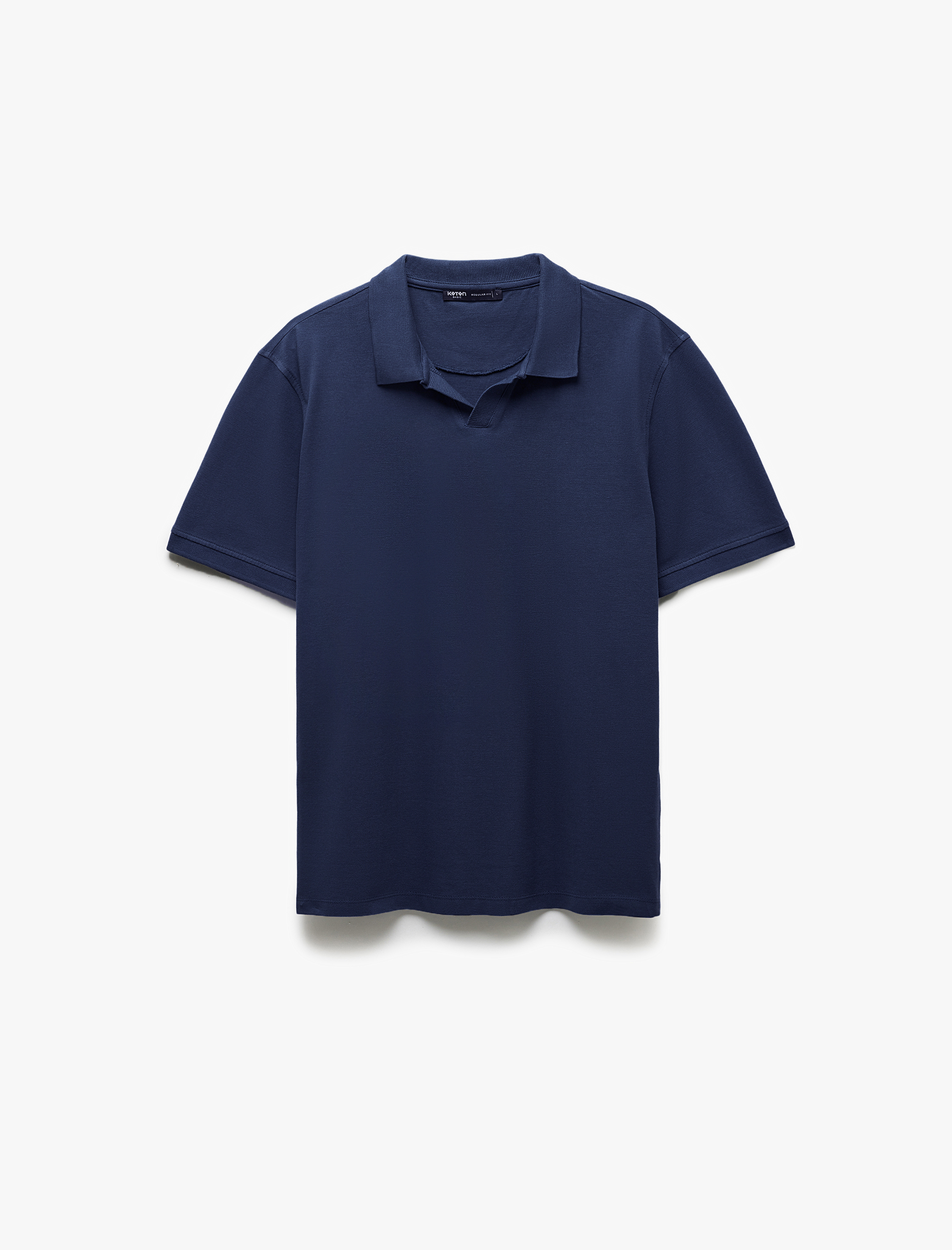   Pamuklu Pike Kumaş Kısa Kollu Regular Fit V Yaka Polo Tişört