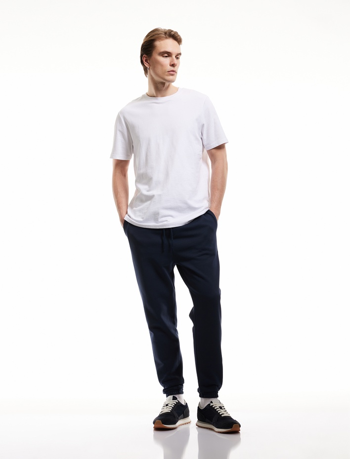  Lastikli Paça Cep Detaylı Beli Bağcıklı Jogger Eşofman Altı