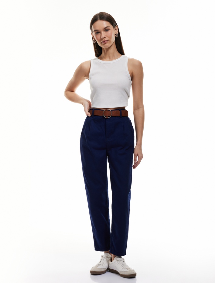  Rahat Kesim Pamuklu Chino Pantolon