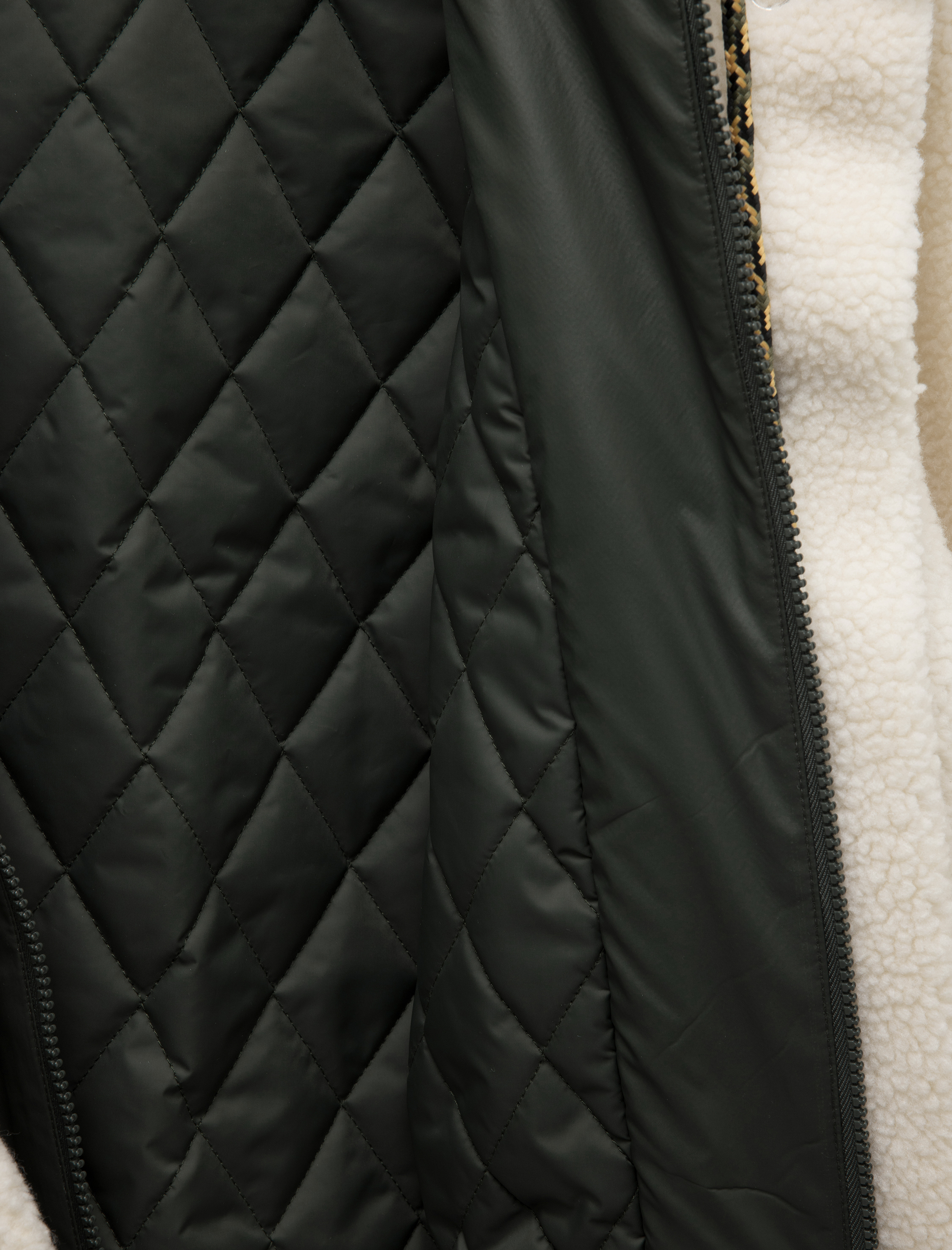   Kapüşonlu Cepli Fermuarlı Oversize Astarlı Peluş Ceket