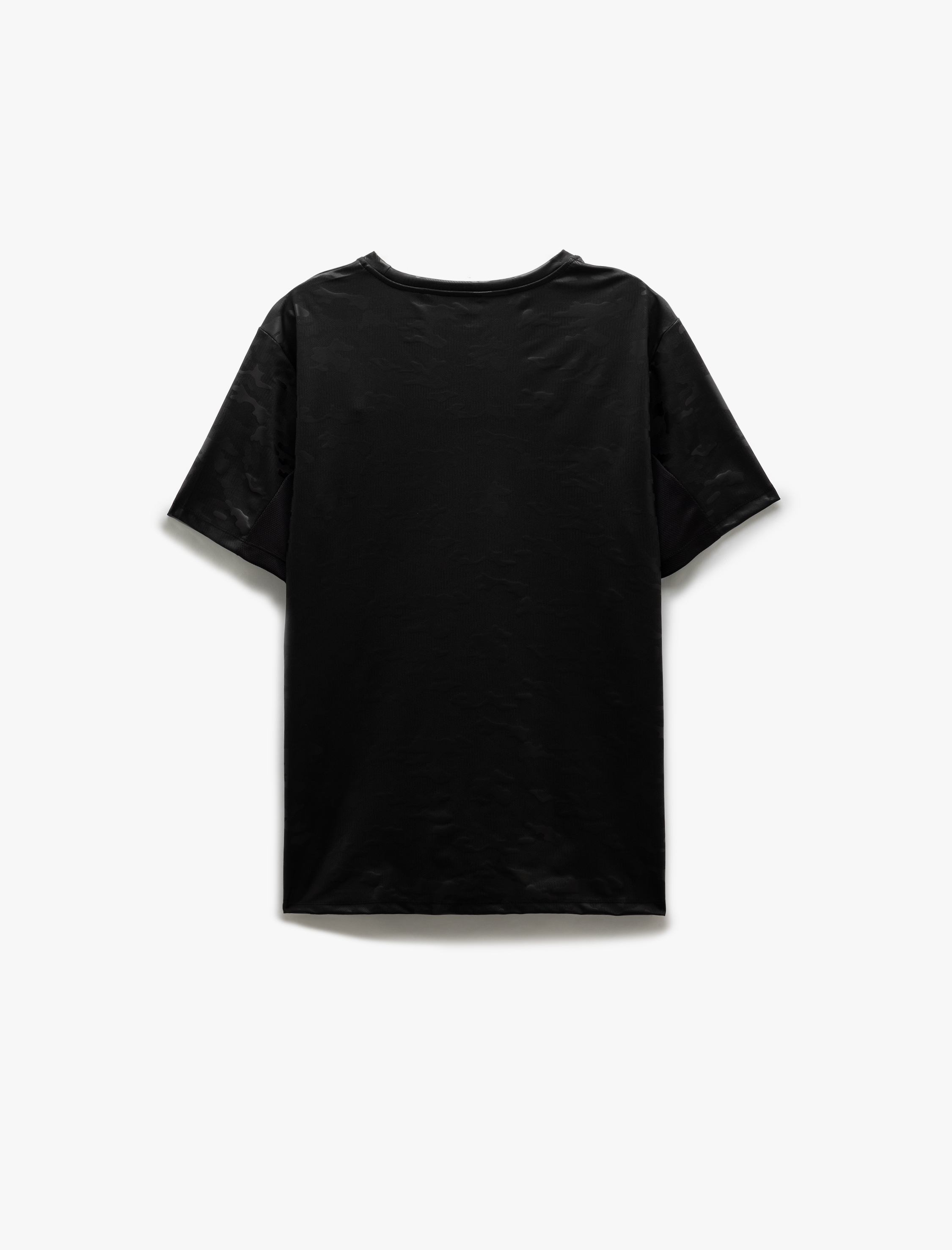   Kısa Kollu Bisiklet Yaka Oversize Spor Tişört