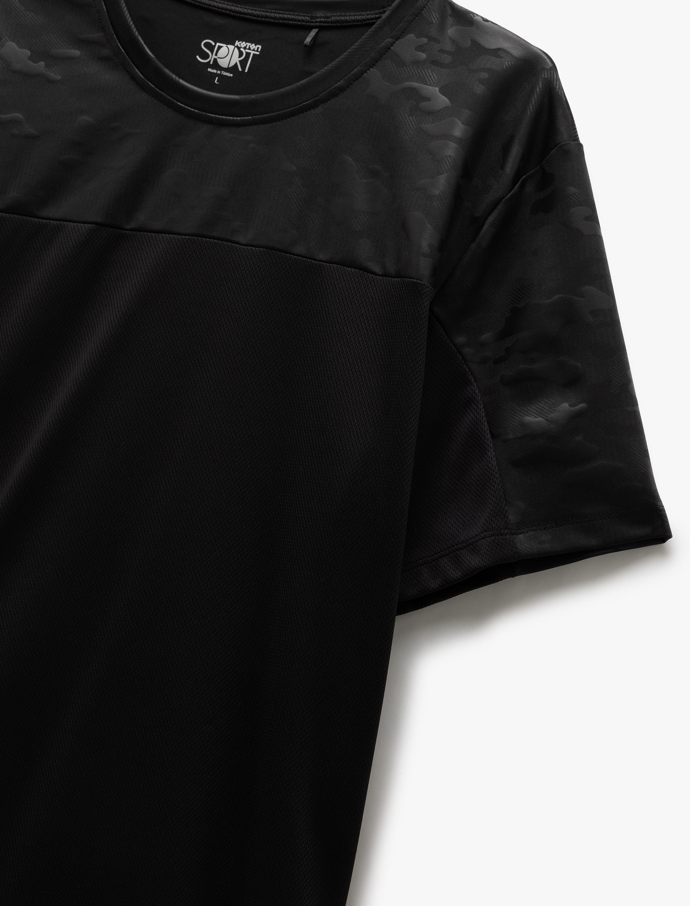   Kısa Kollu Bisiklet Yaka Oversize Spor Tişört