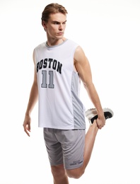 Baskılı Bisiklet Yaka Kolsuz Spor Basketbol Tişörtü