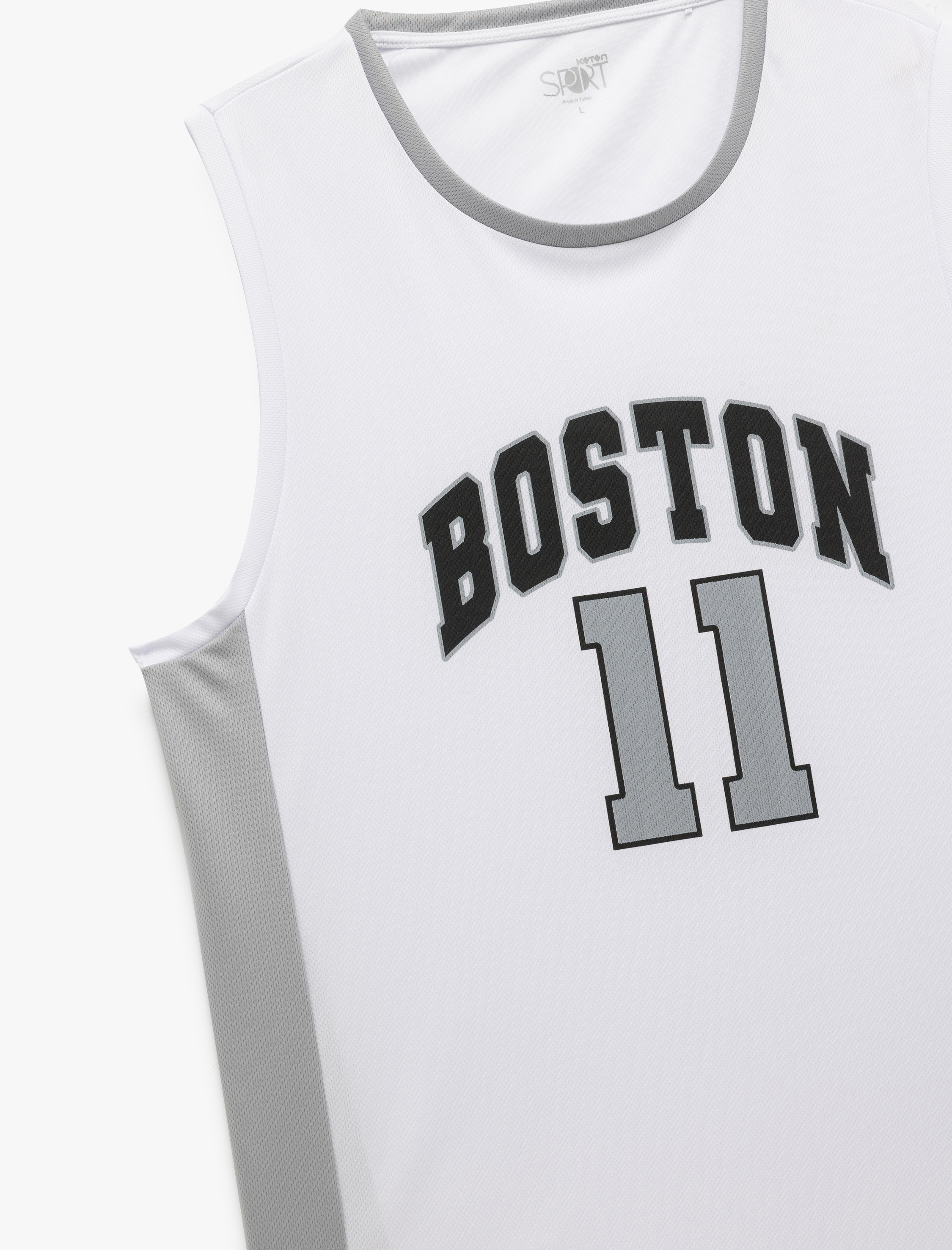   Baskılı Bisiklet Yaka Kolsuz Spor Basketbol Tişörtü