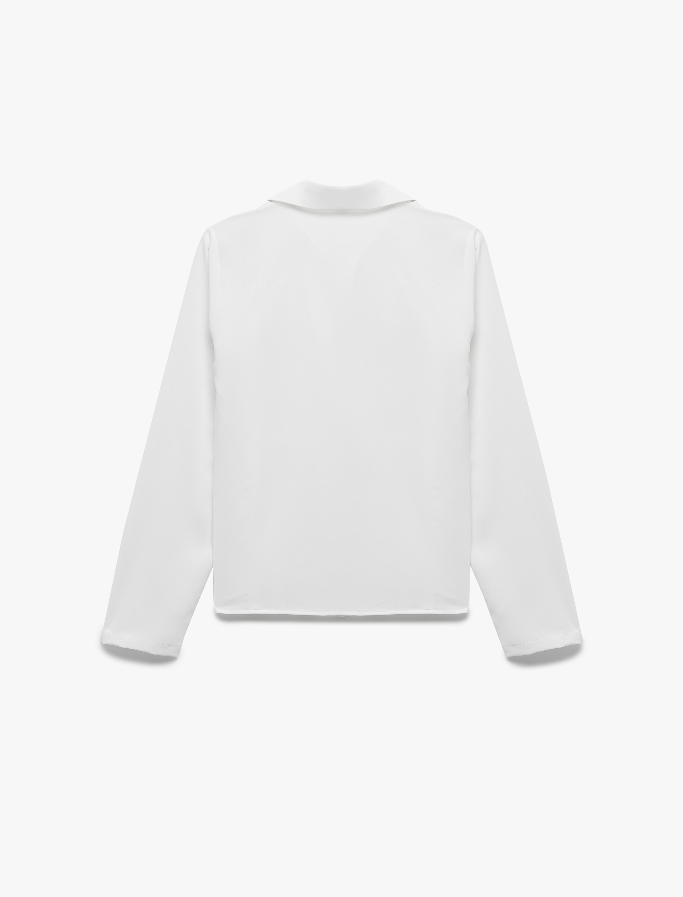   Uzun Kollu Klasik Yaka Saten Gömlek