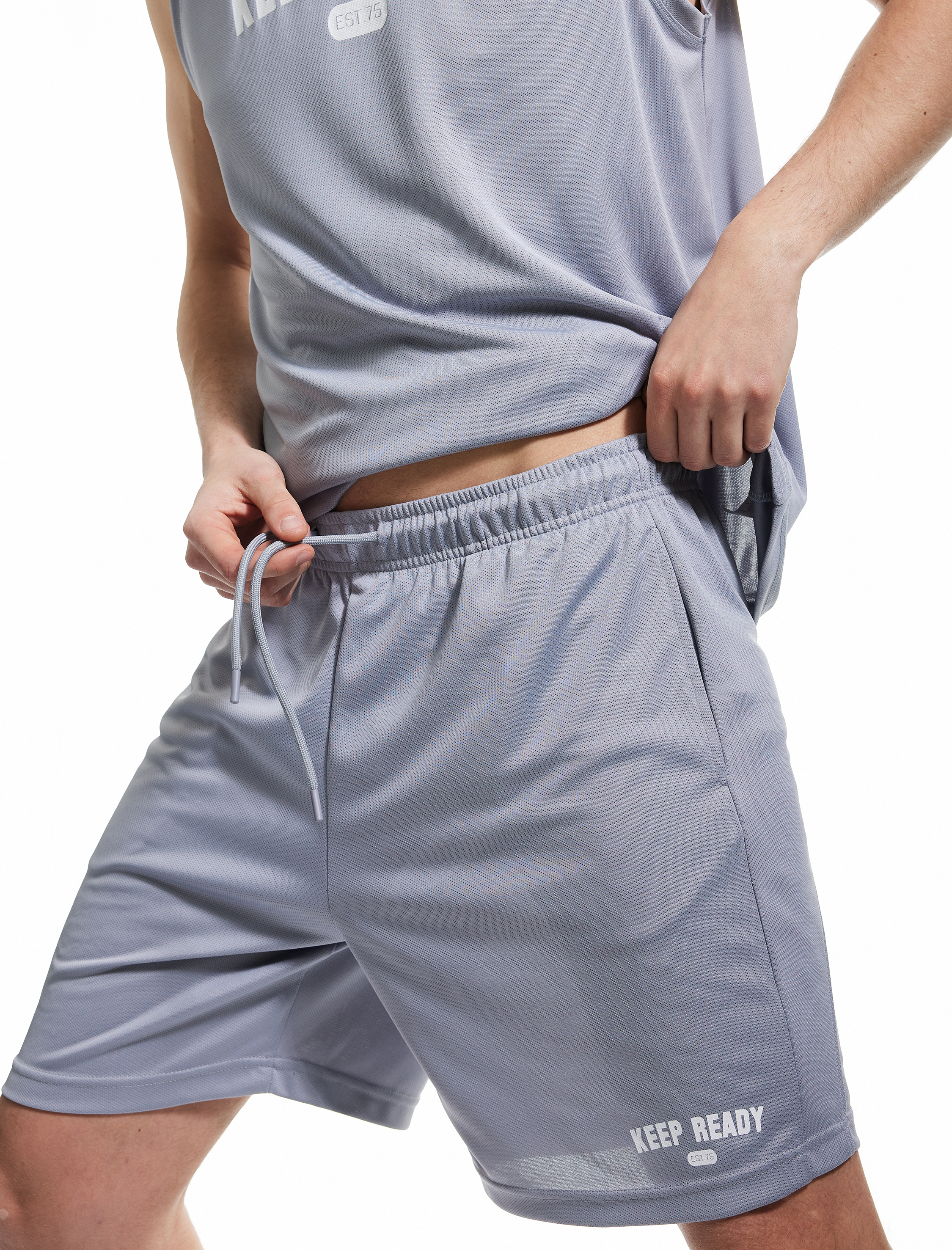   Baskılı Cep Detaylı Beli Bağcıklı Spor Şort