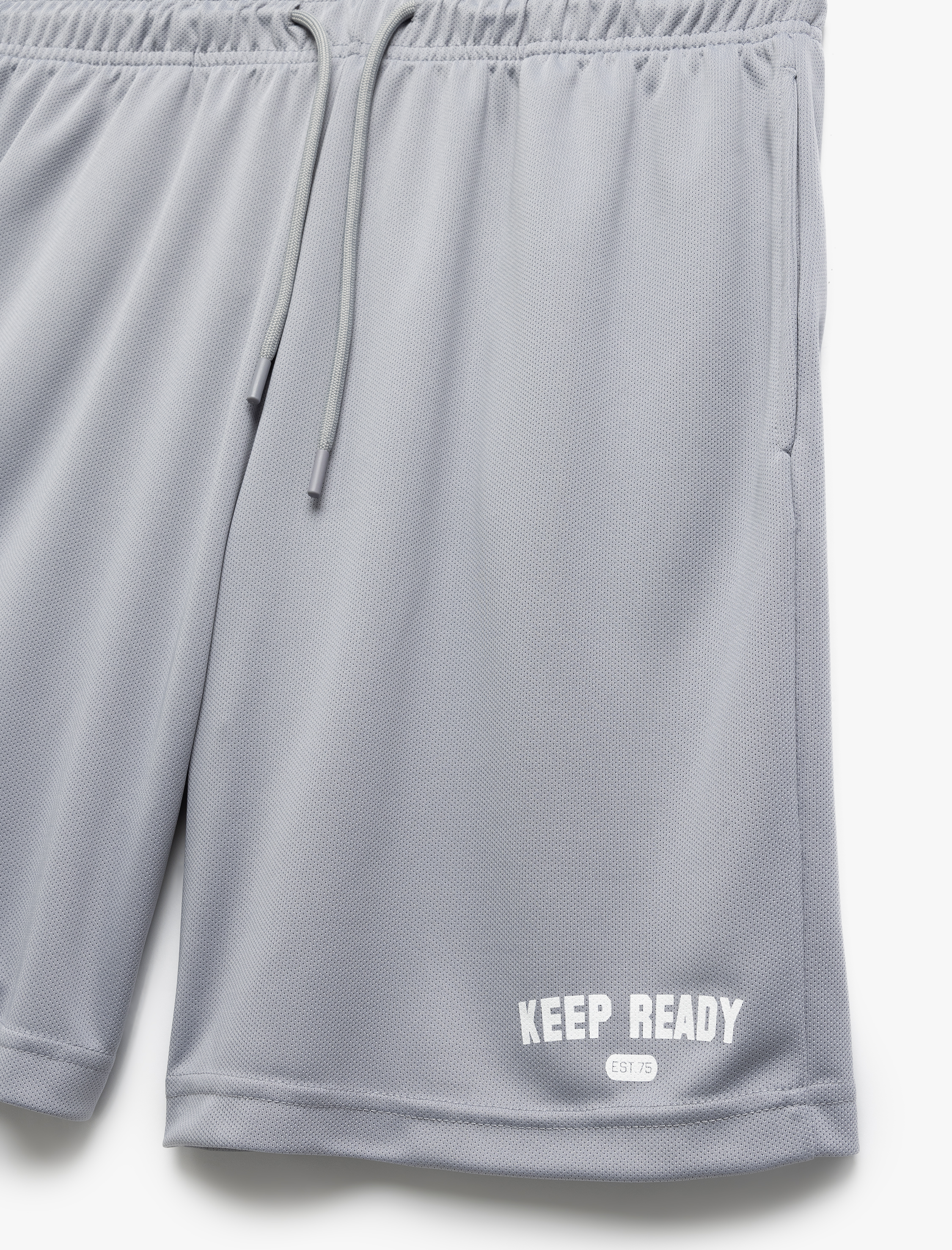   Baskılı Cep Detaylı Beli Bağcıklı Spor Şort