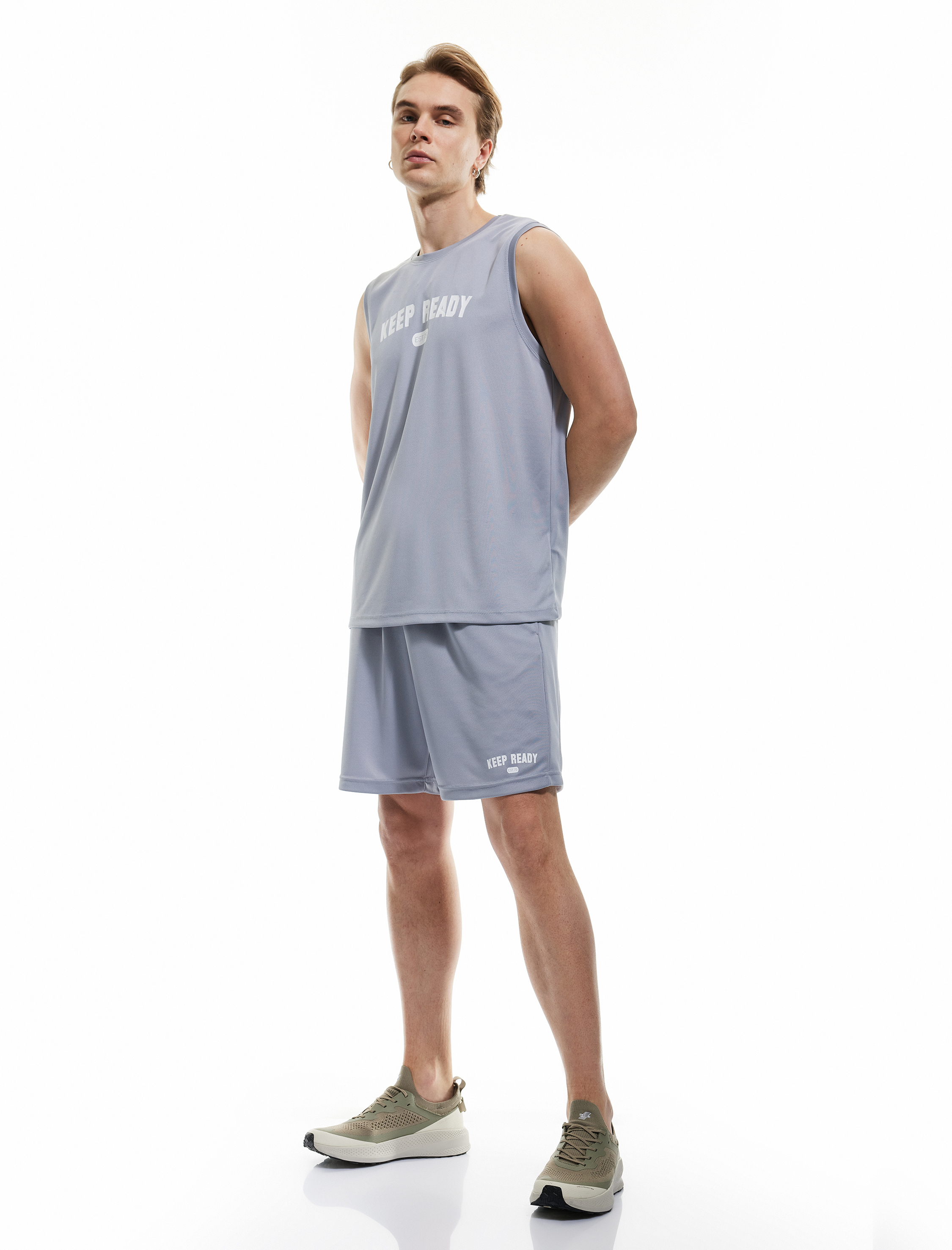   Baskılı Cep Detaylı Beli Bağcıklı Spor Şort