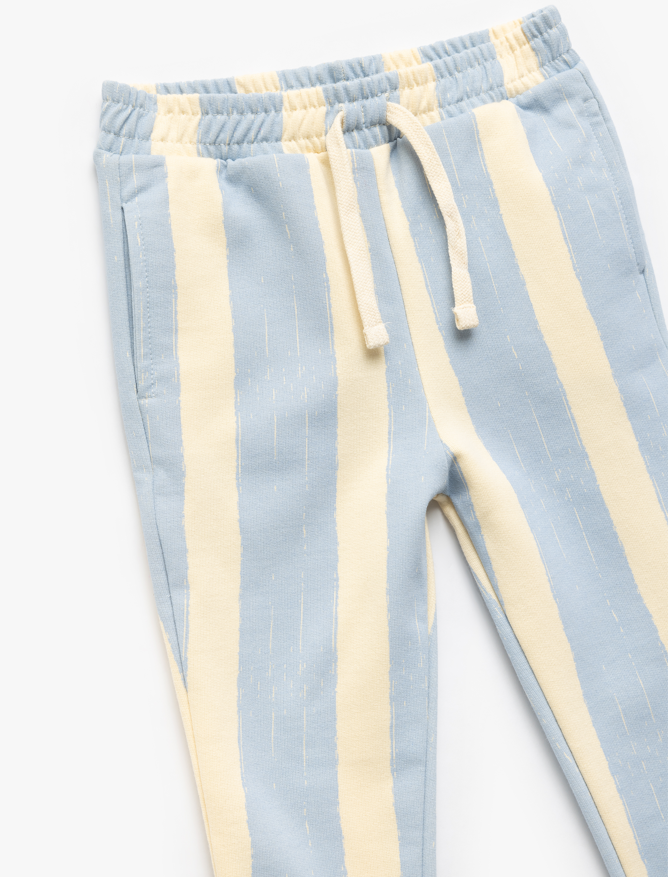  Erkek Bebek Pamuklu Beli Bağlamalı Şardonlu Çizgili Eşofman Altı