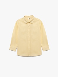 Pamuklu Uzun Kollu Düğmeli Basic Gömlek