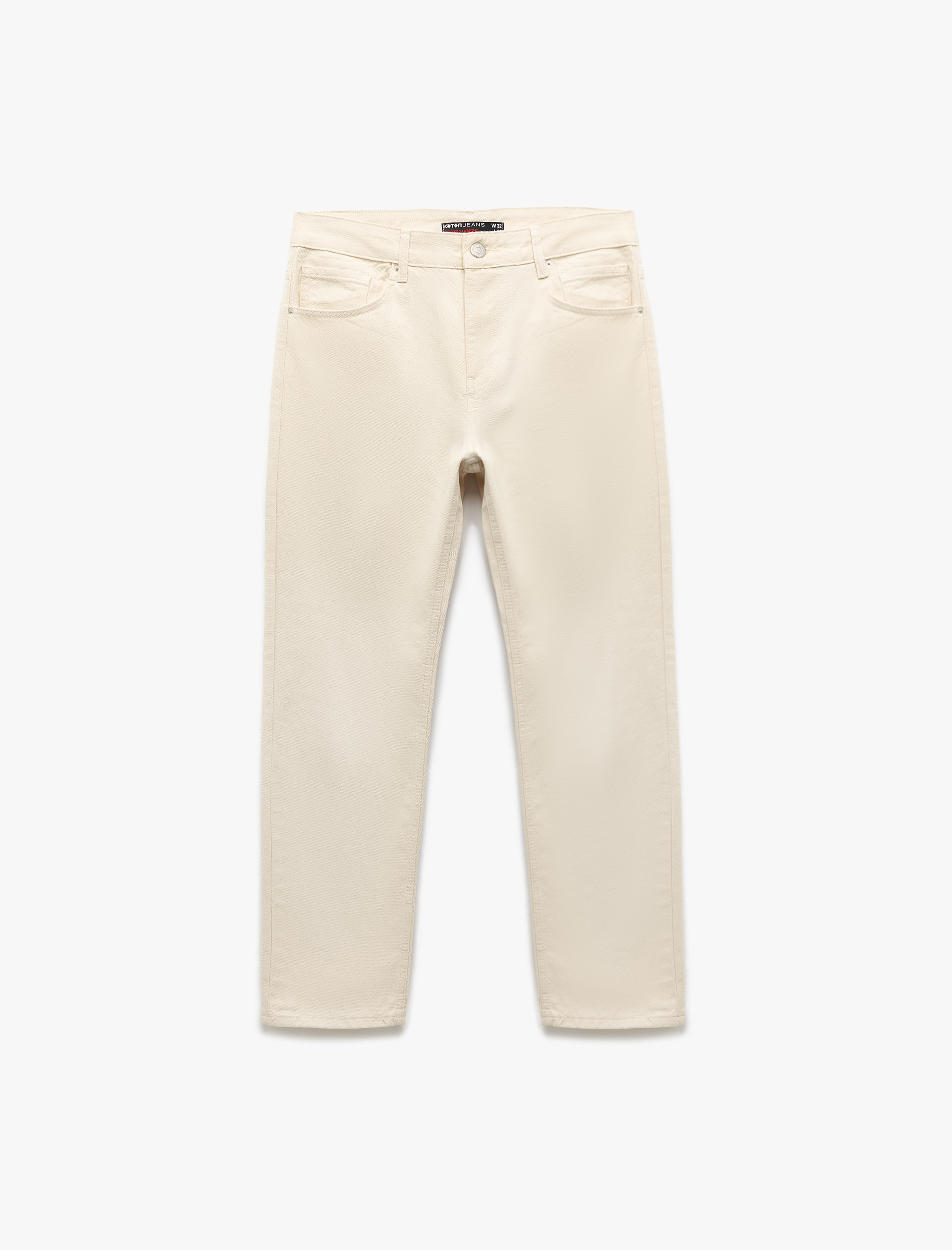   Normal Bel Cep Detaylı Vintage Straight Fit Jean Pantolon