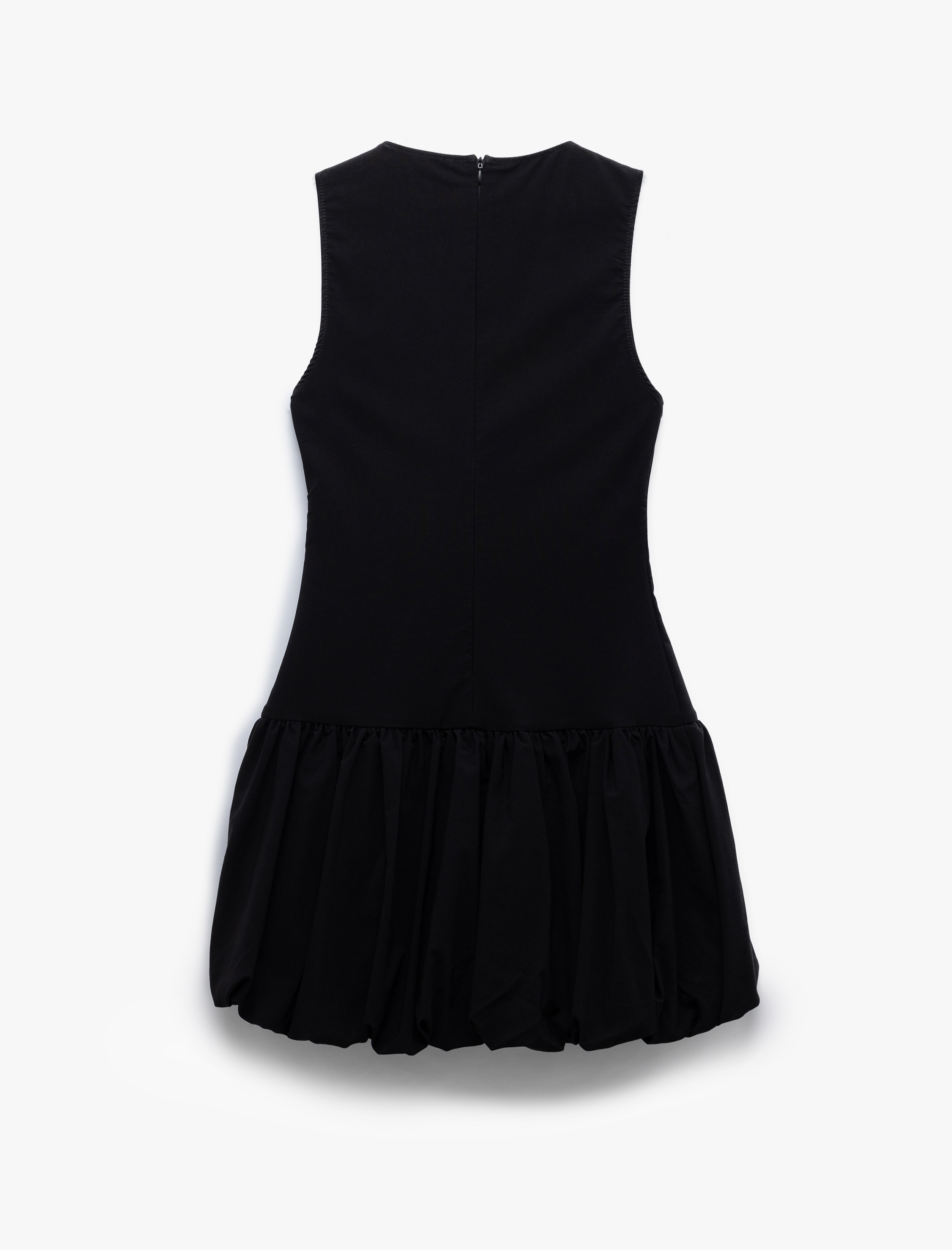   Kolsuz Bisiklet Yaka Mini Balon Elbise