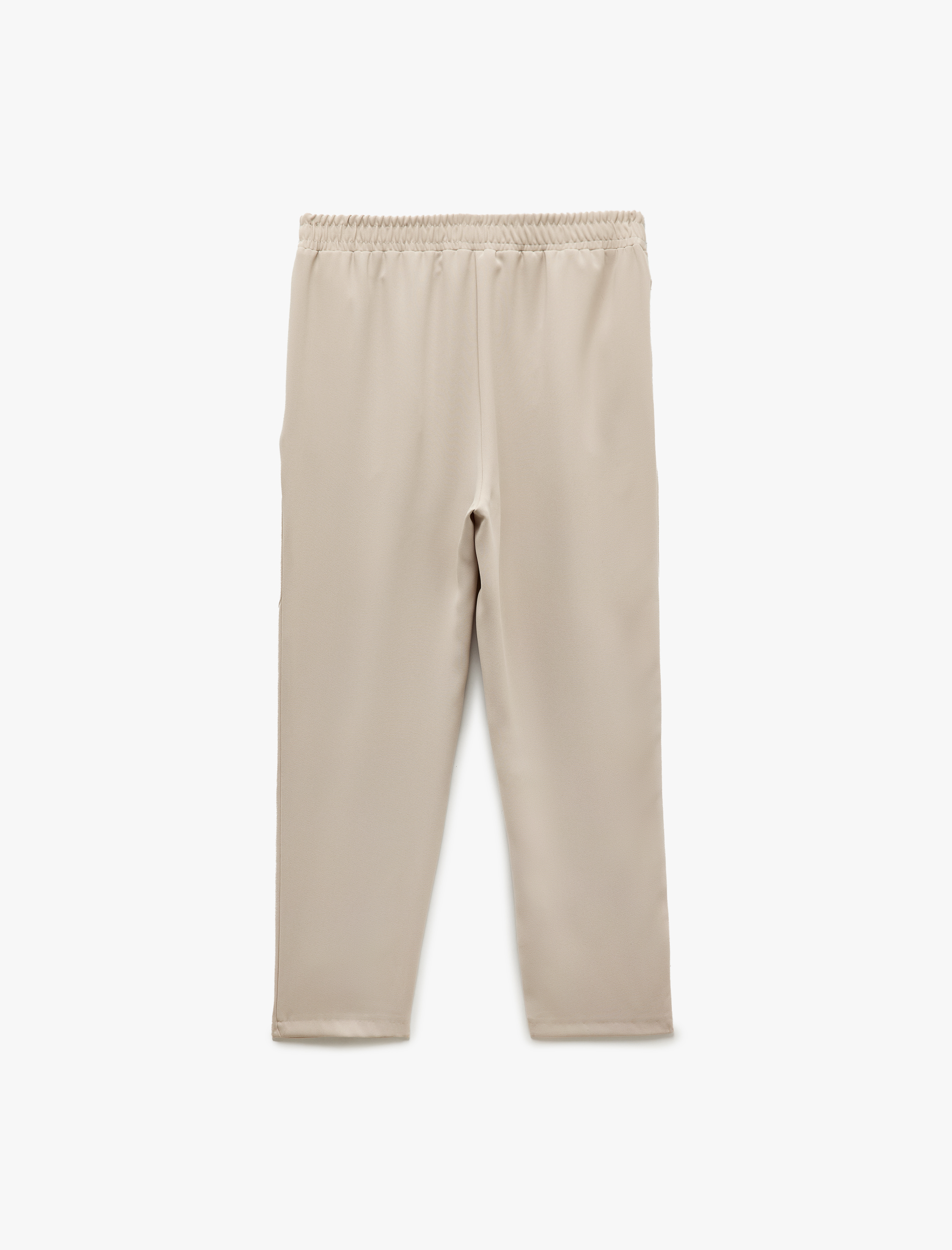   Cepli Pile Detaylı Havuç Kesim Krep Kumaş Pantolon