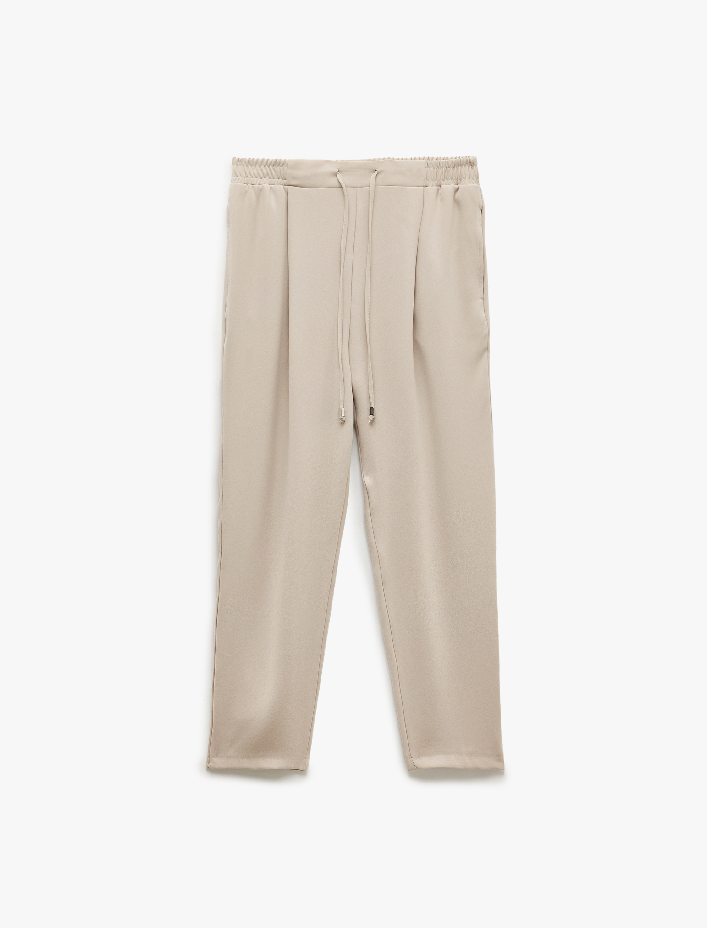   Cepli Pile Detaylı Havuç Kesim Krep Kumaş Pantolon