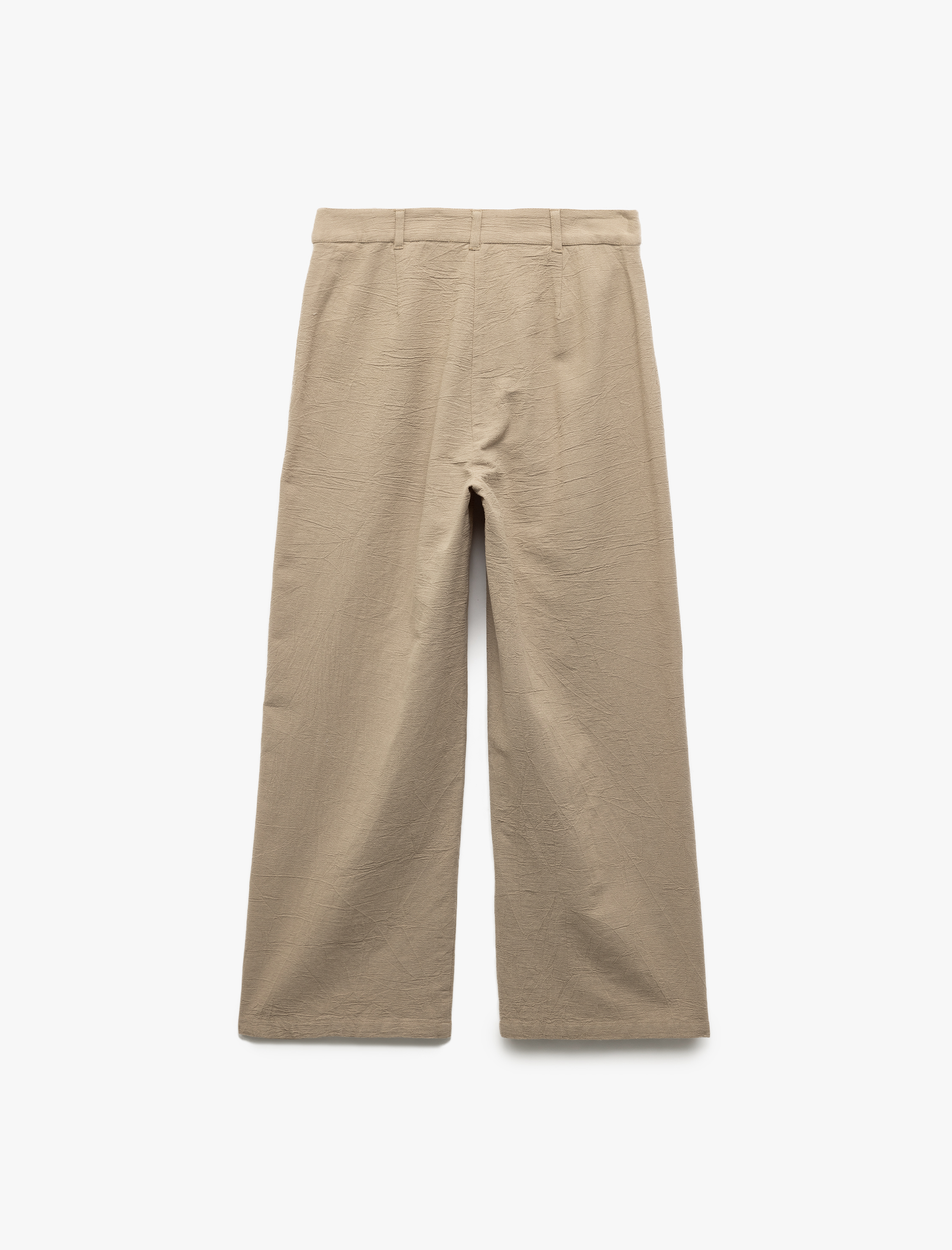   Rahat Kalıp Yüksek Bel Viskon Bol Paça Pantolon