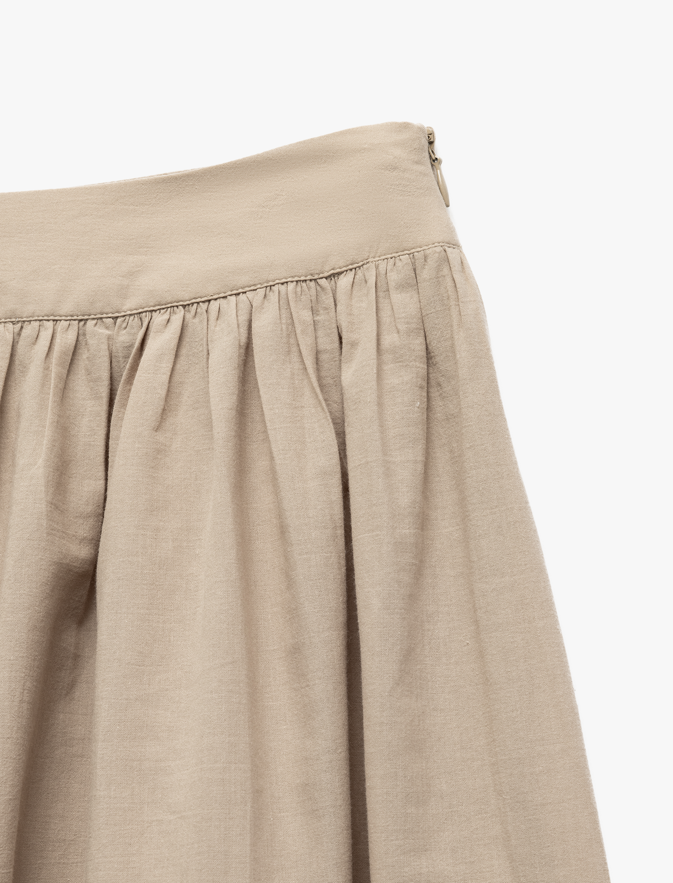   Astarlı Pamuklu Fistolu Brodeli Kloş Uzun Etek