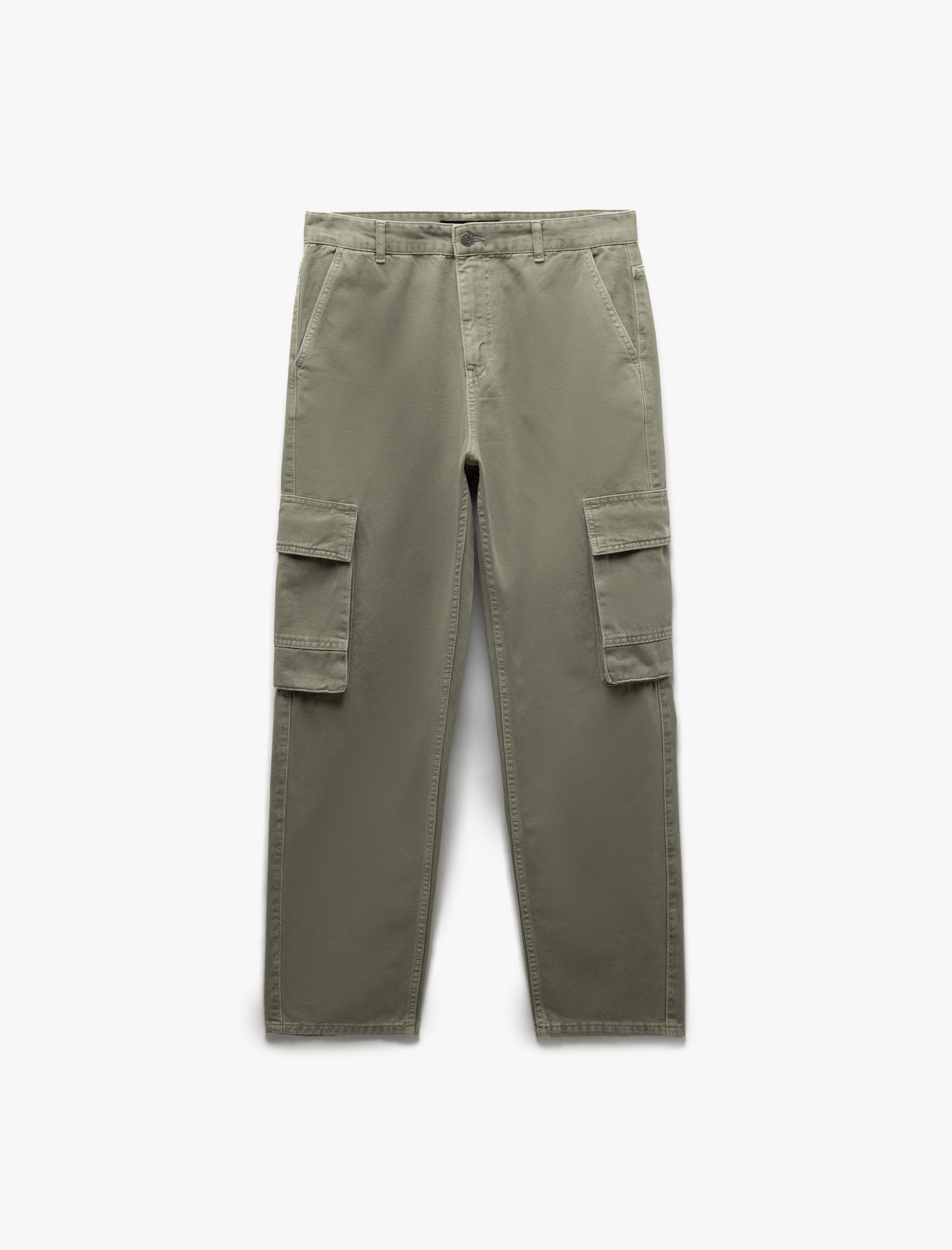   Pamuklu Straight Fit Jean Kargo Pantolon