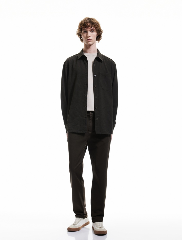  Pamuklu Cep Detaylı Slim Fit Chino Pantolon