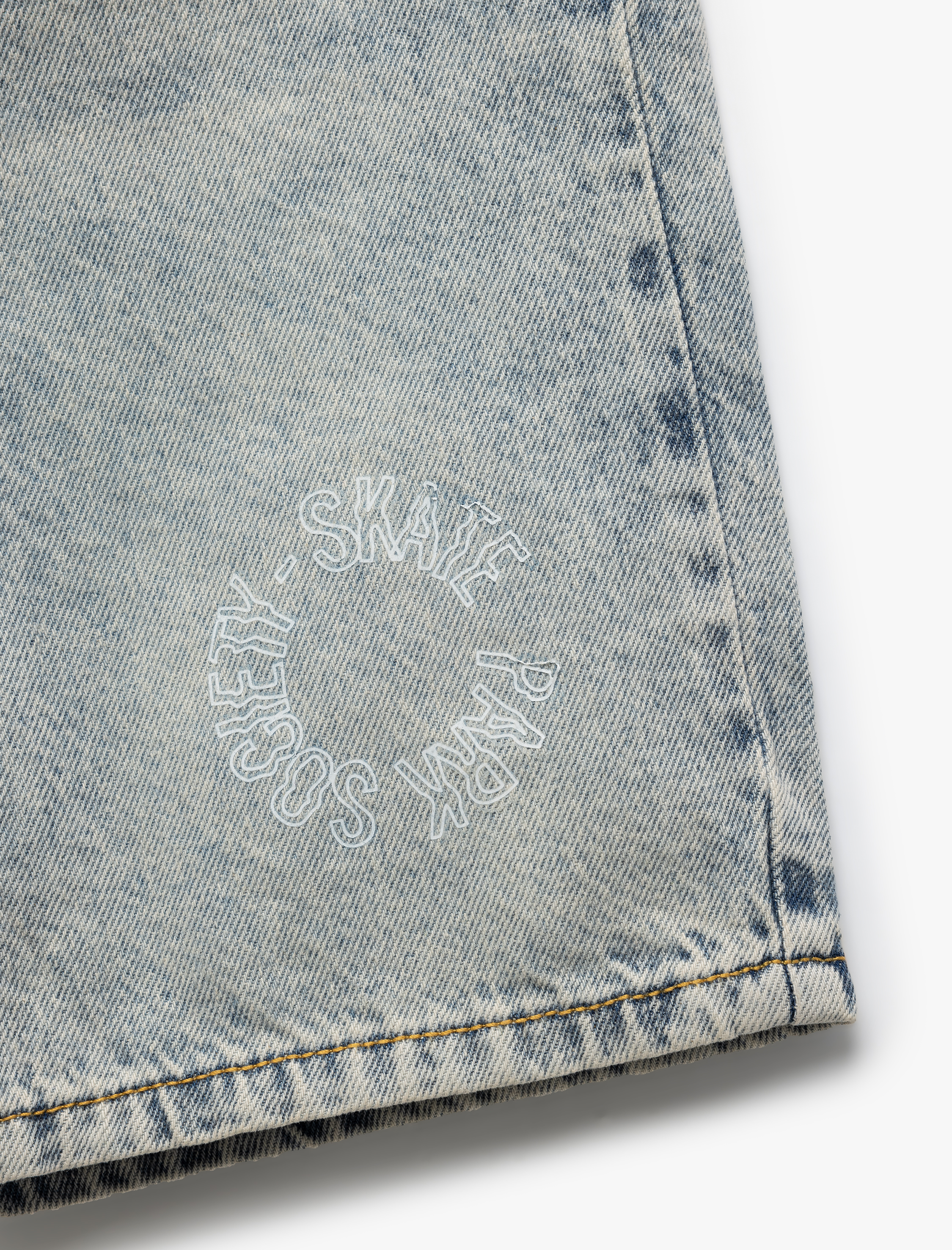  Erkek Çocuk Denim Şort Beli Bağlamalı Düğmeli Cepli Pamuklu