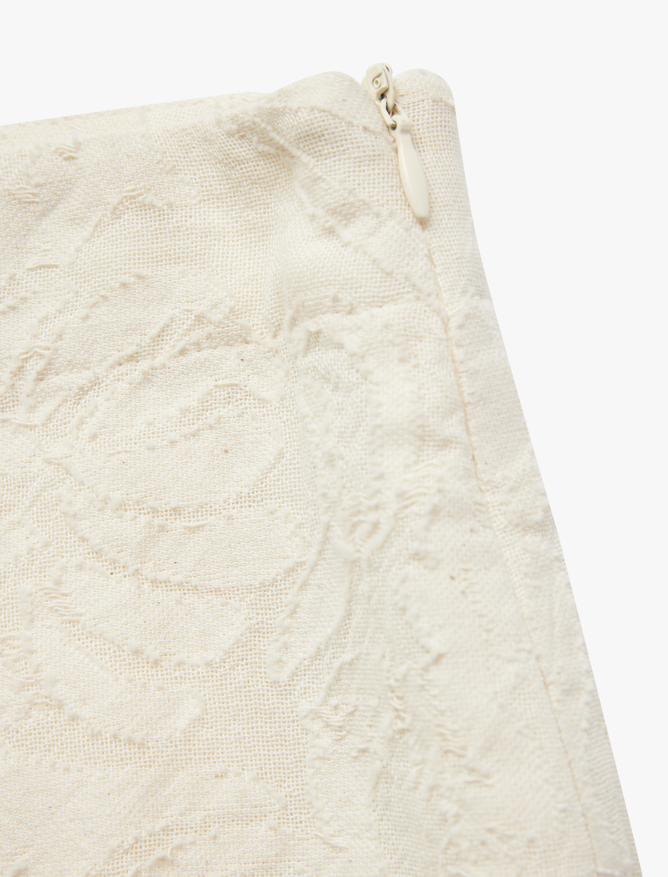   Pamuklu Floral Dokulu Brodeli Mini Şort