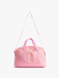 Kalp Desenli Askılı Çanta