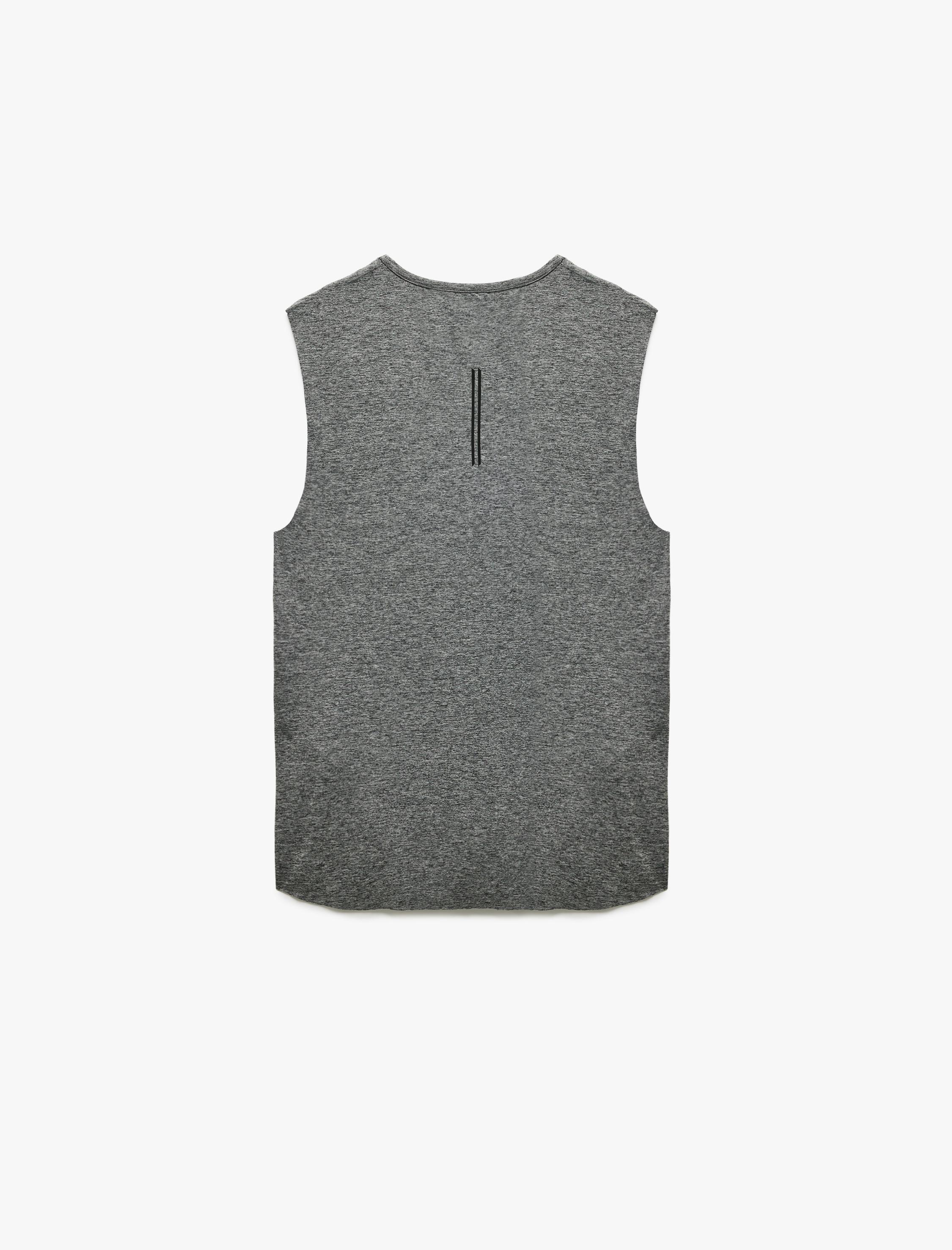   Bisiklet Yaka Baskılı Oversize Kolsuz Sporcu Atleti