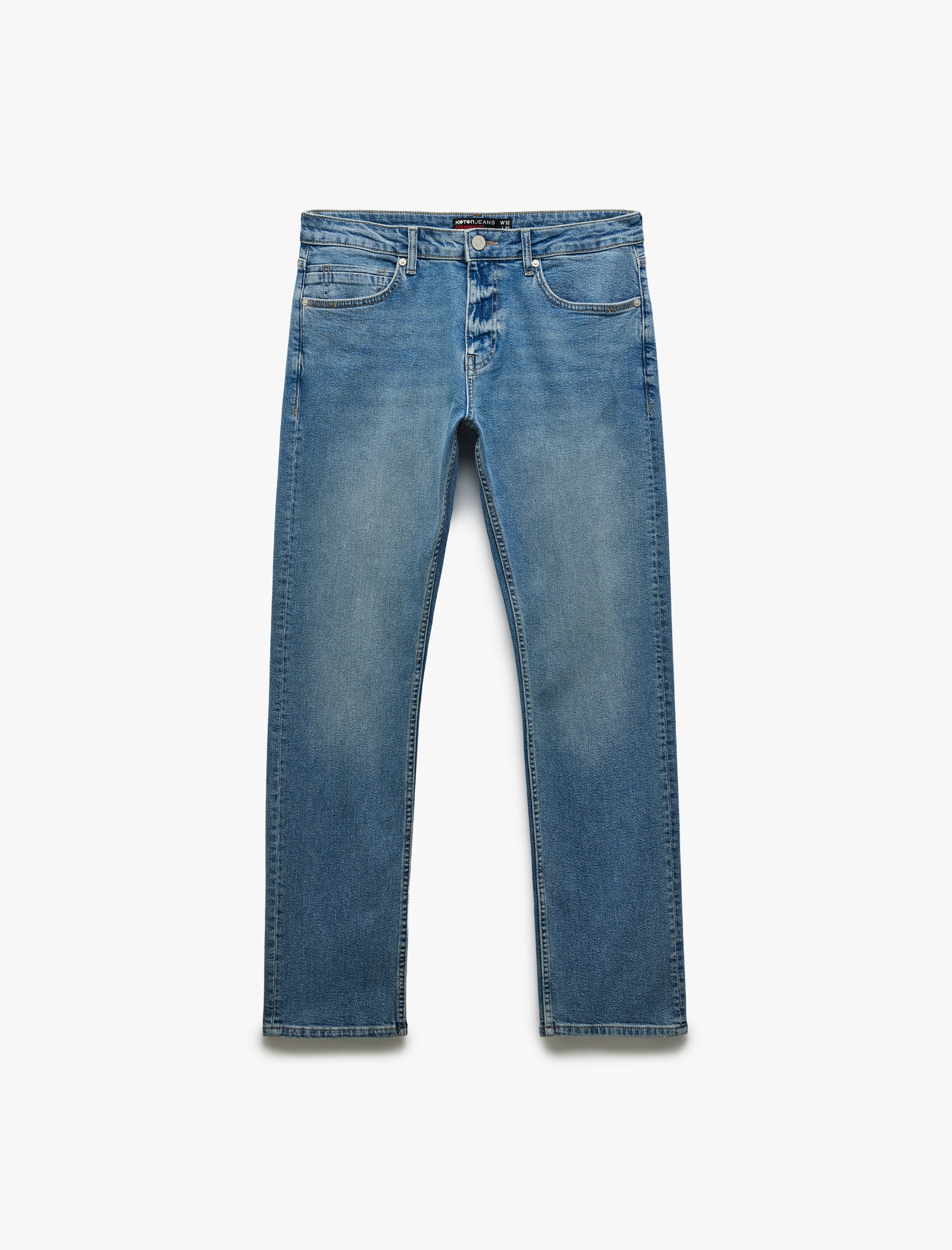   Pamuklu Normal Bel Straight Fit Jean Pantolon - Mark Jean