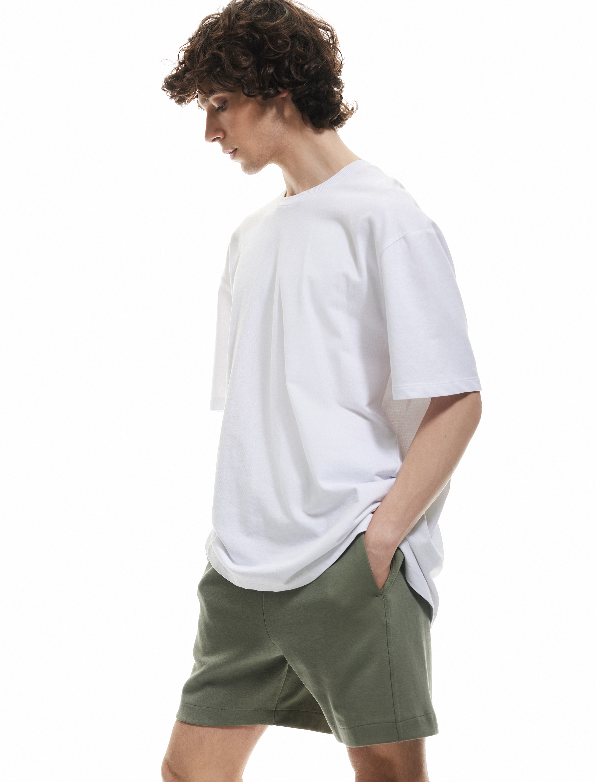   Dikiş Detaylı Cepli Pamuklu Beli Bağcıklı Kısa Şort