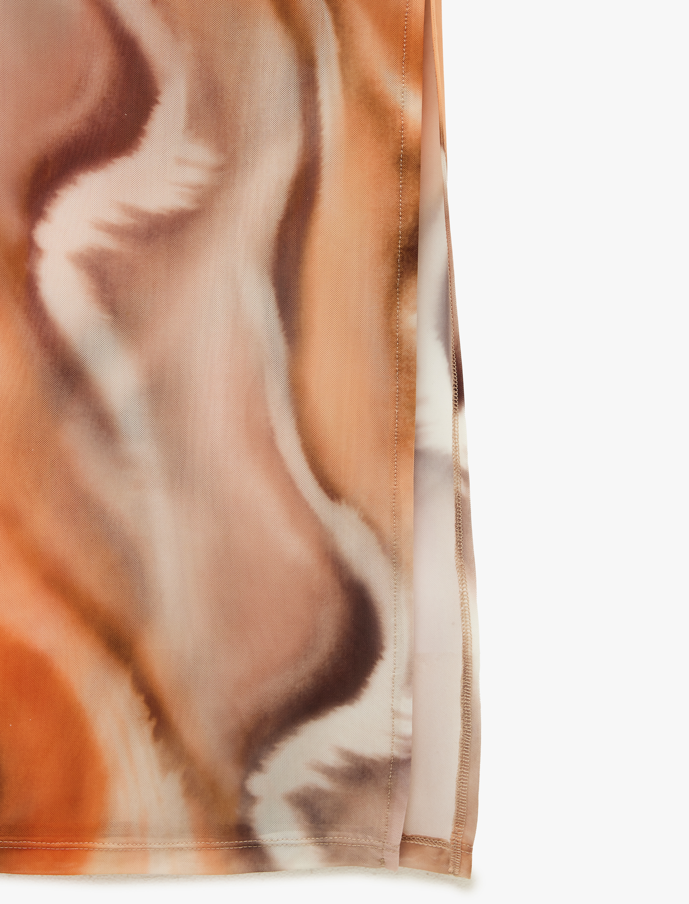   Koton X Sima Tarkan - Yarım Astarlı Desenli Bisiklet Yaka Kolsuz Midi Tül Elbise